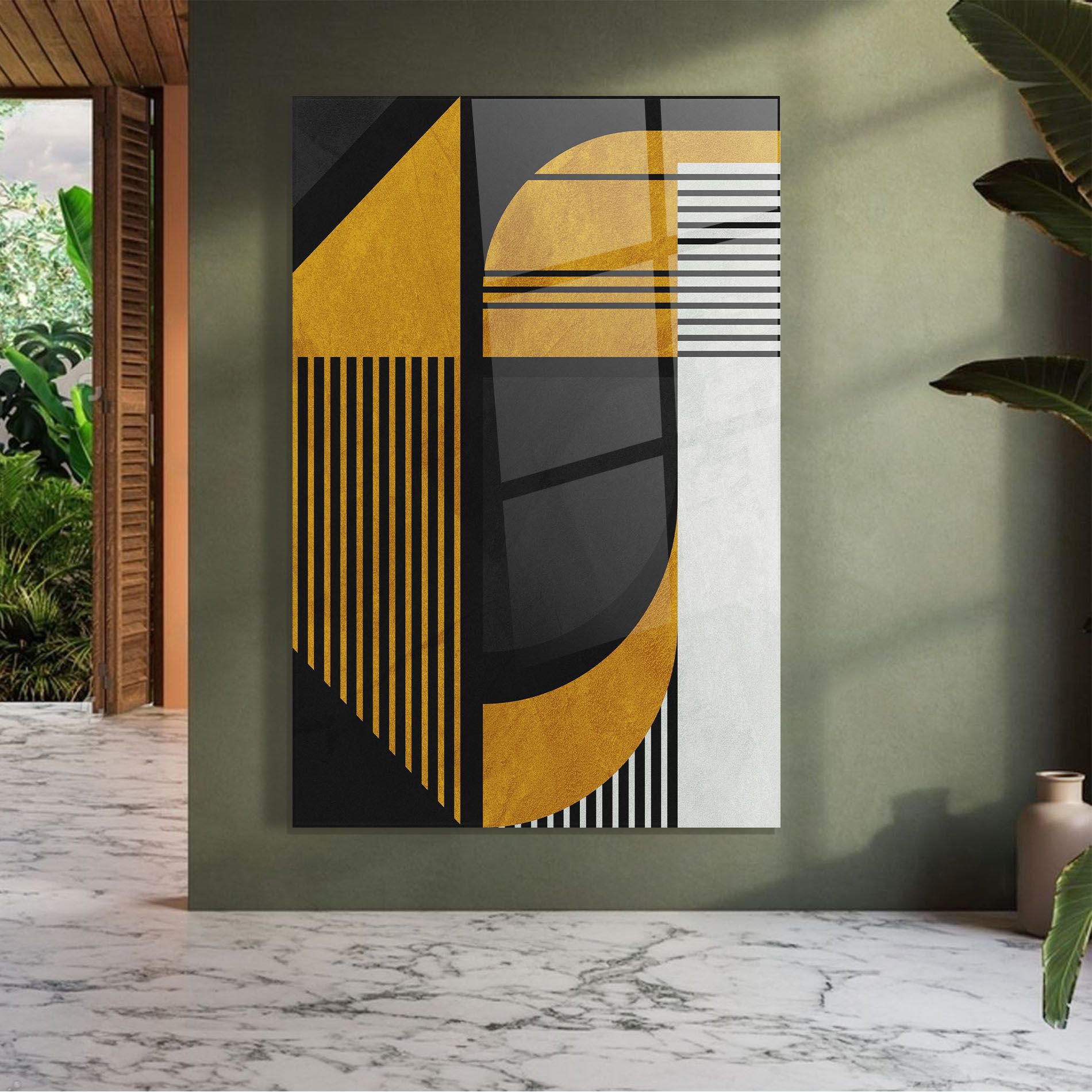 Black Lines On Gold mockup 7