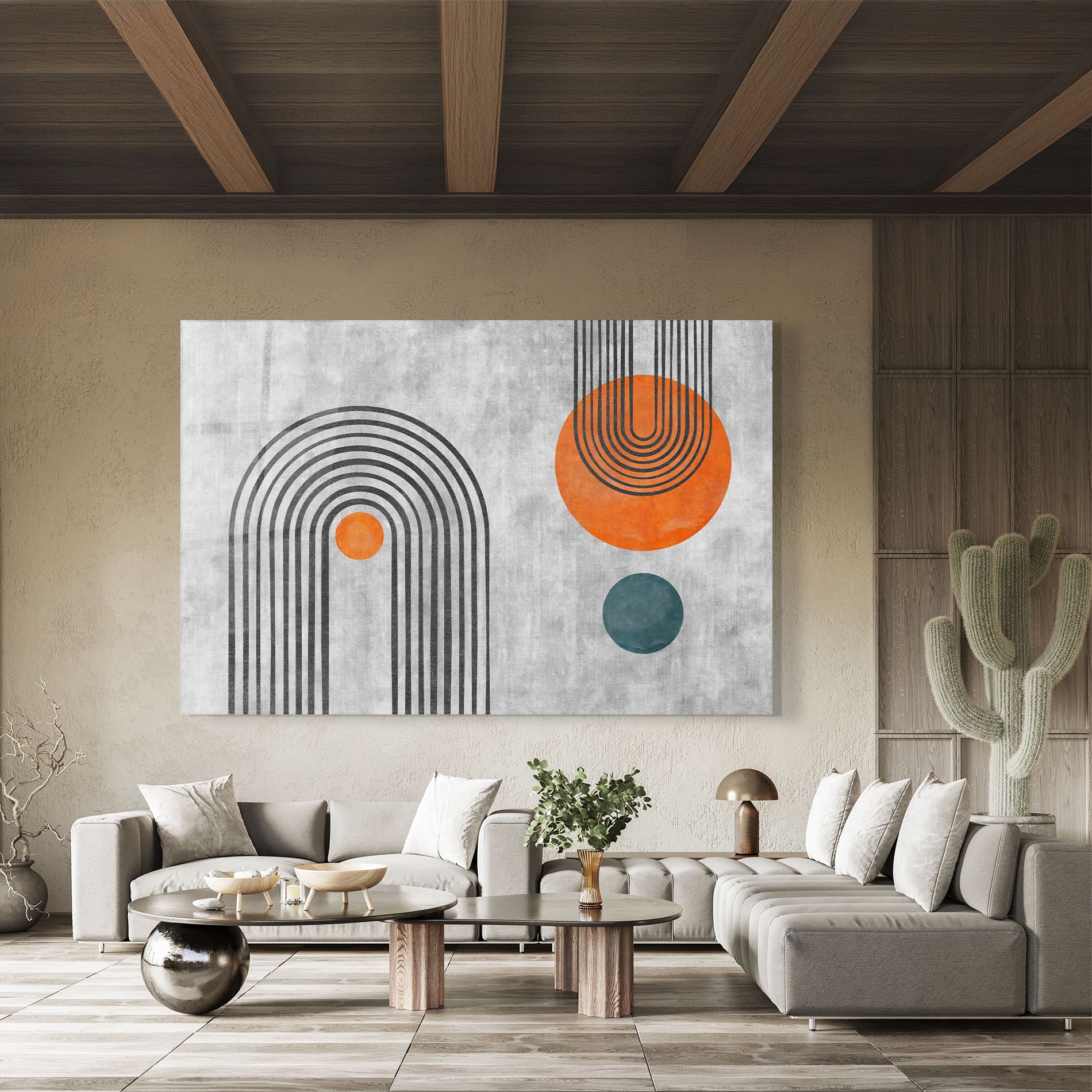 Abstract Orange Circles mockup 8