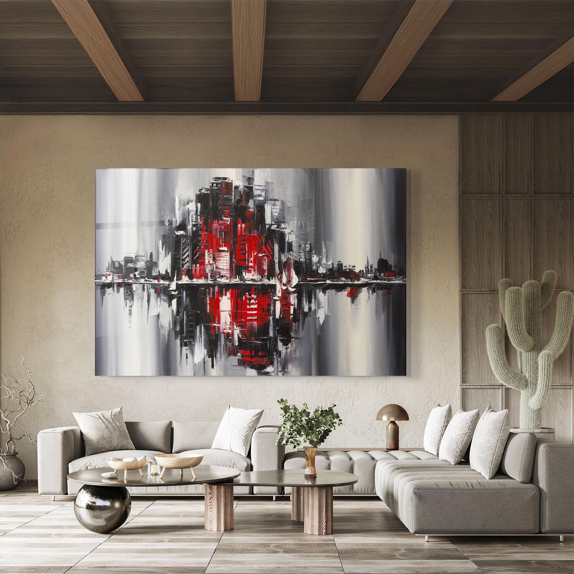 Tablou Sticla Cityscape mockup 8