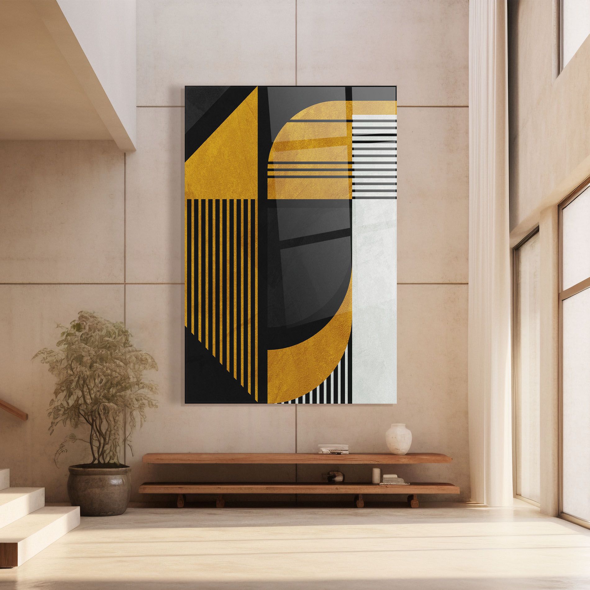 Black Lines On Gold mockup 8