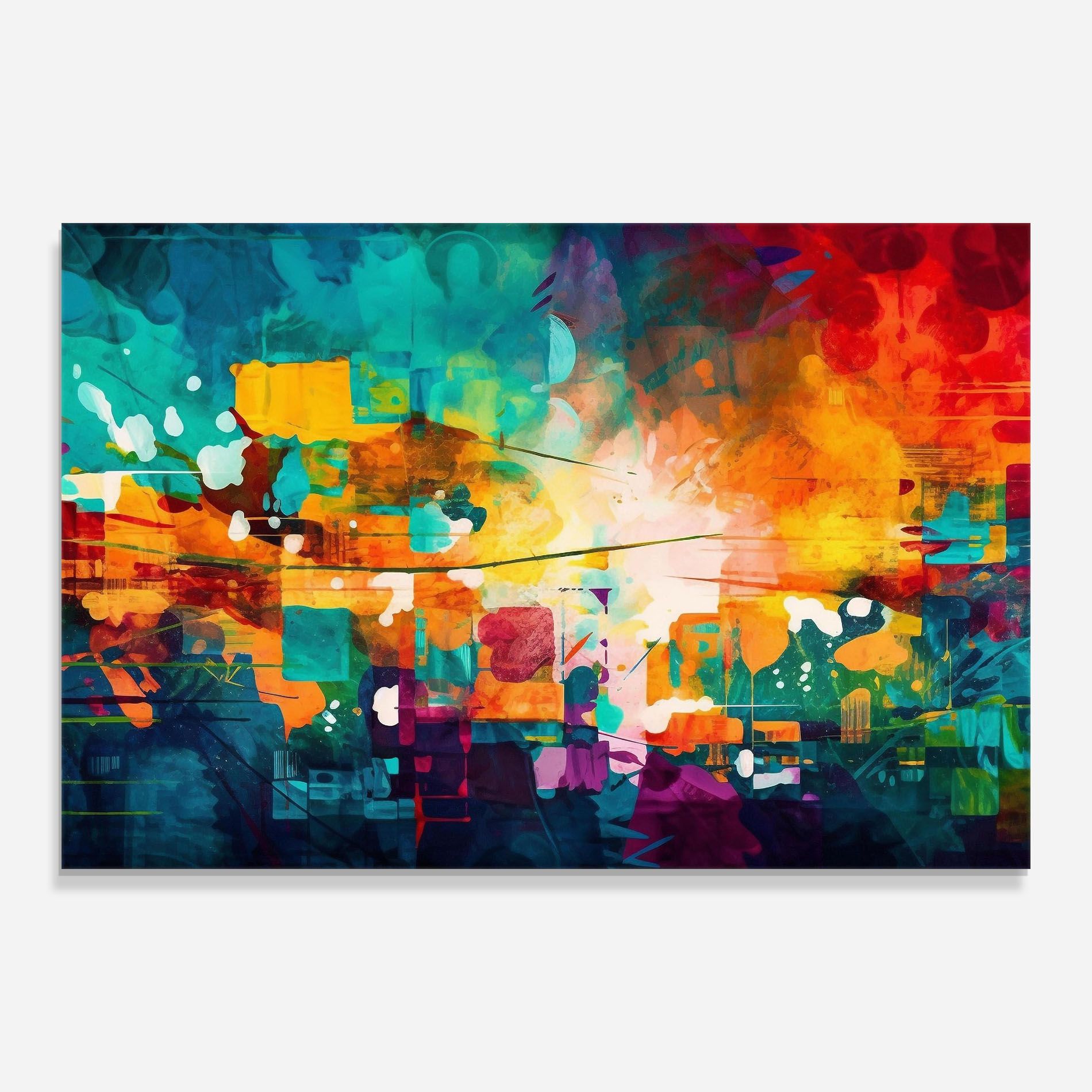 Vibrant Colors On Blue Background mockup 0