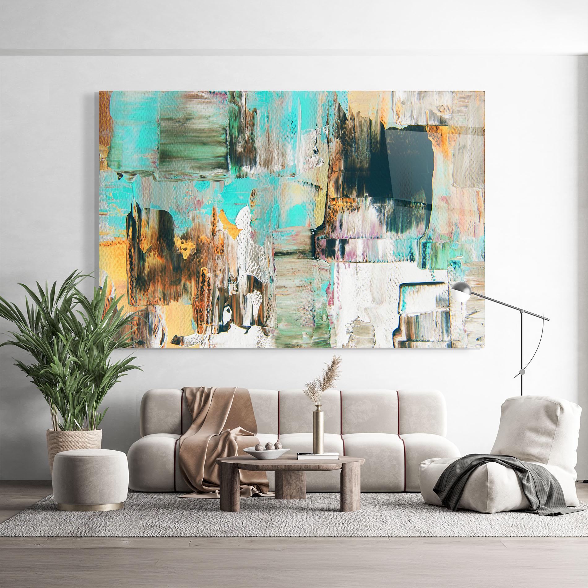 Tablou Sticla Acrylic Textured Paint mockup 9