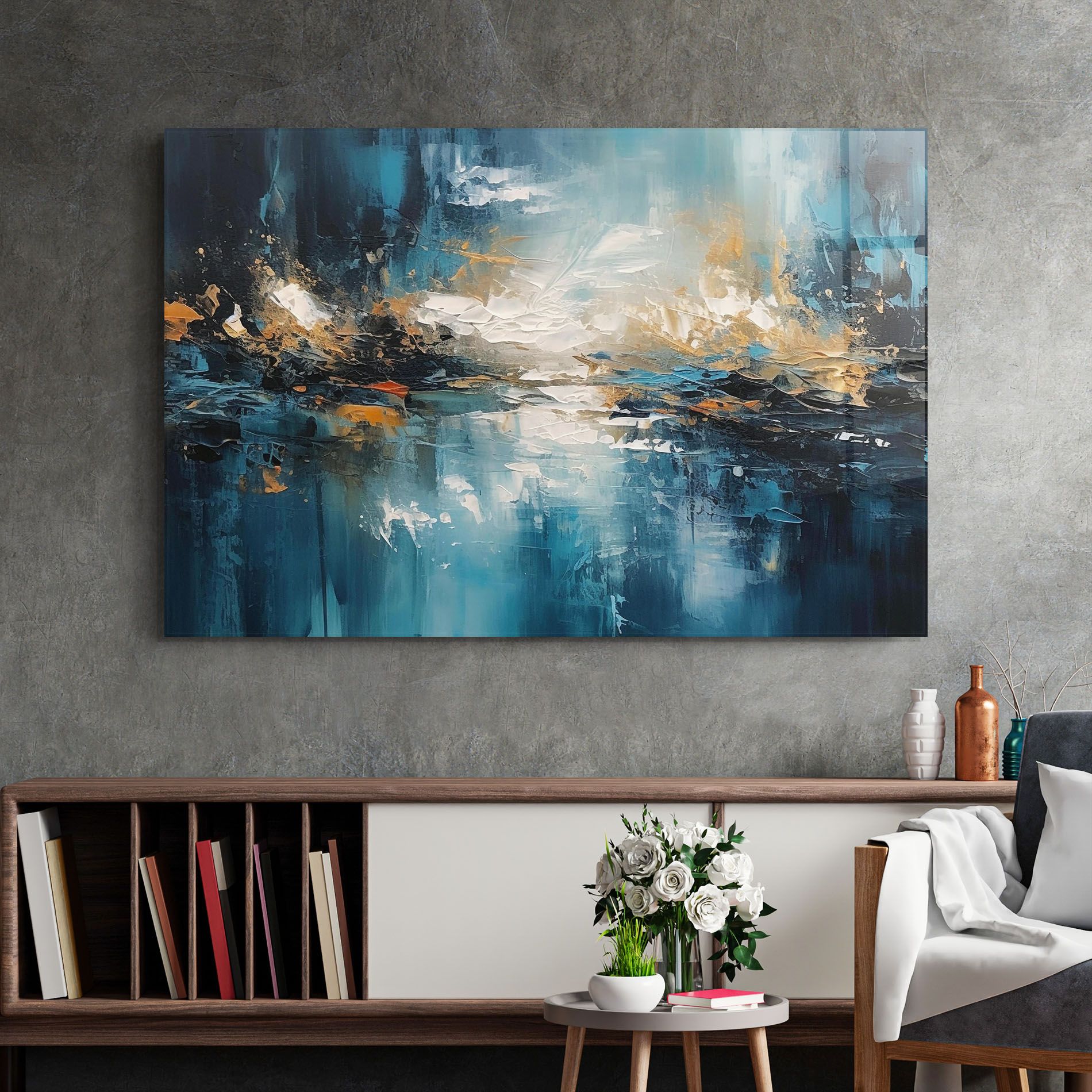 Abstract Blue Art mockup 2