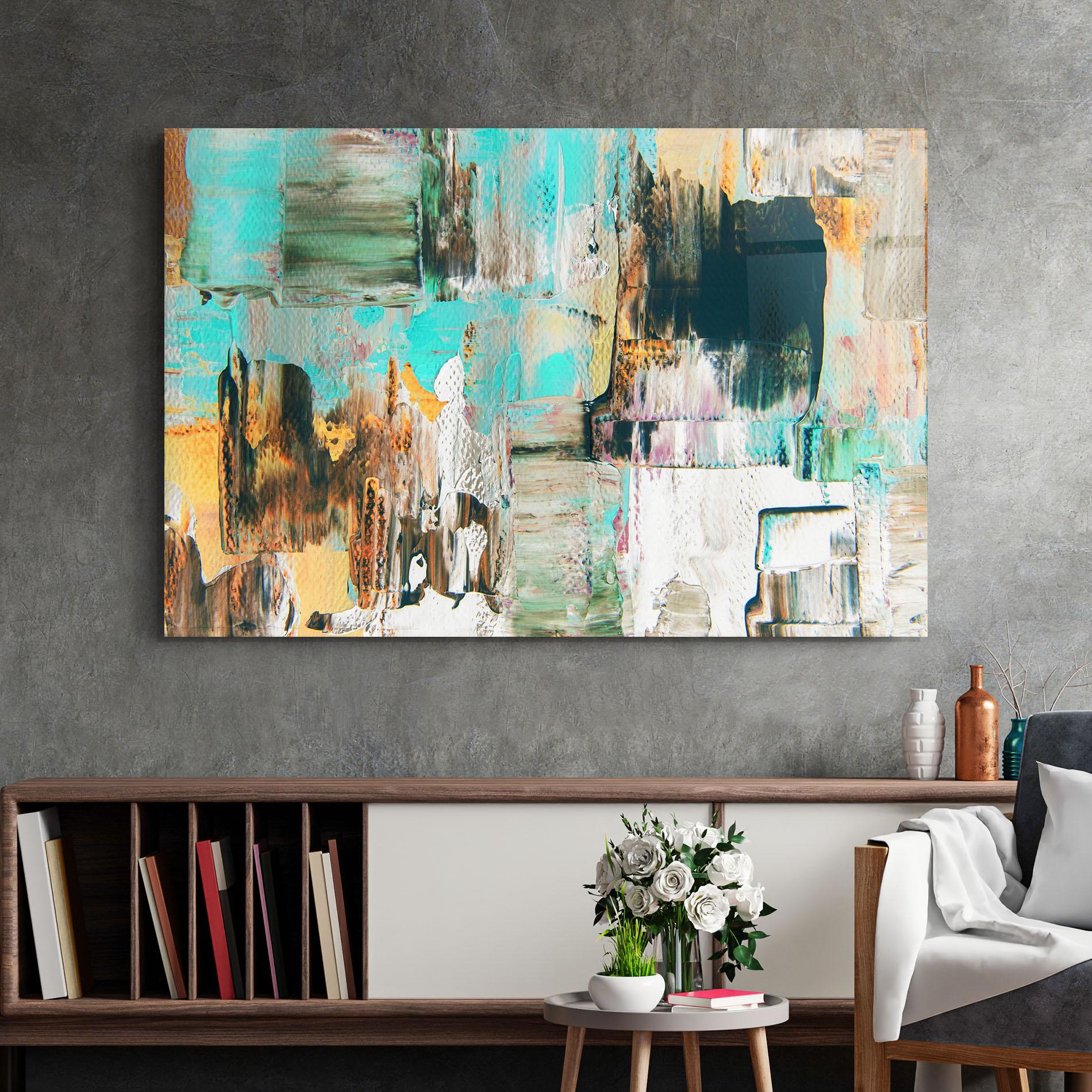 Tablou Sticla Acrylic Textured Paint mockup 2