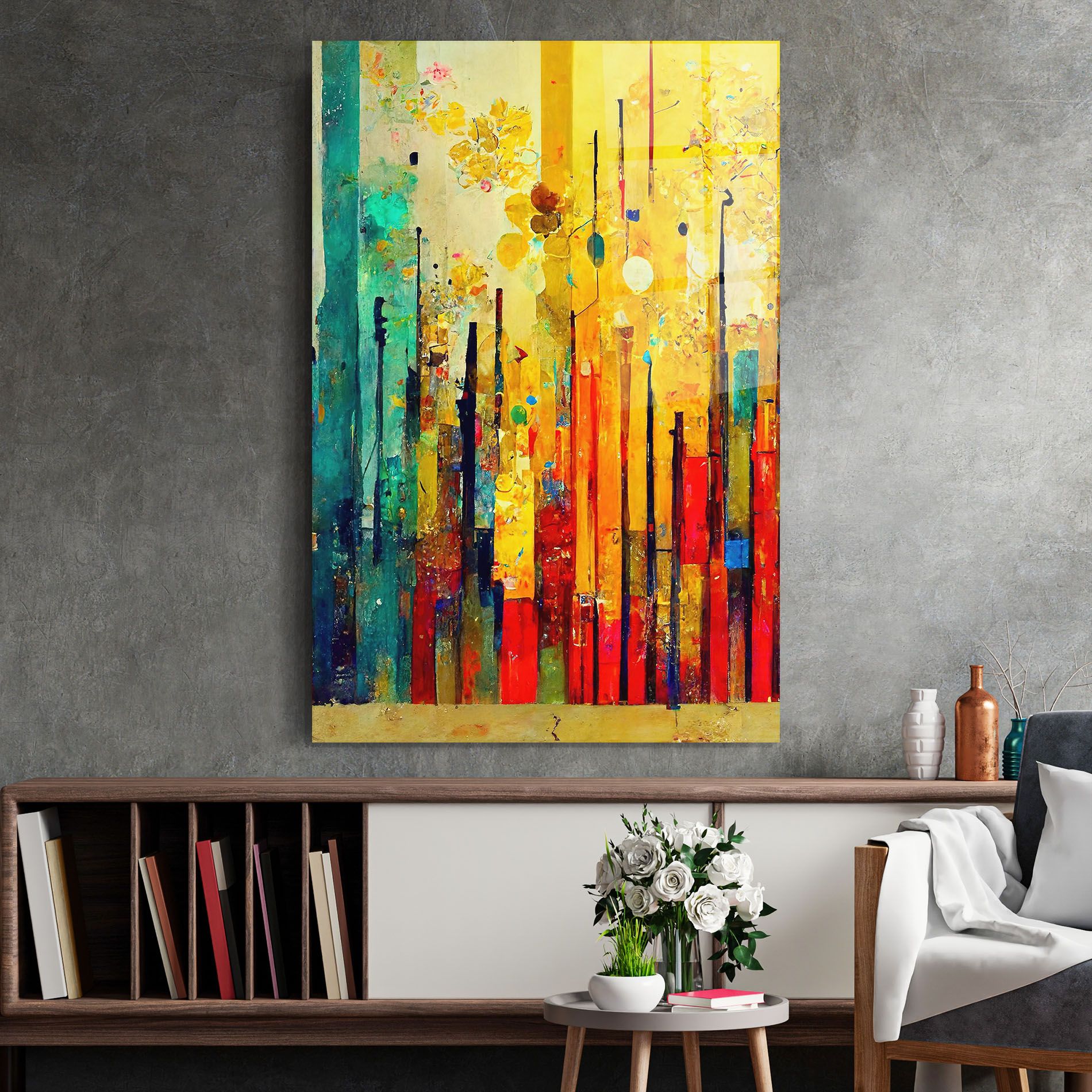 Black Lines On Yellow Light mockup 2