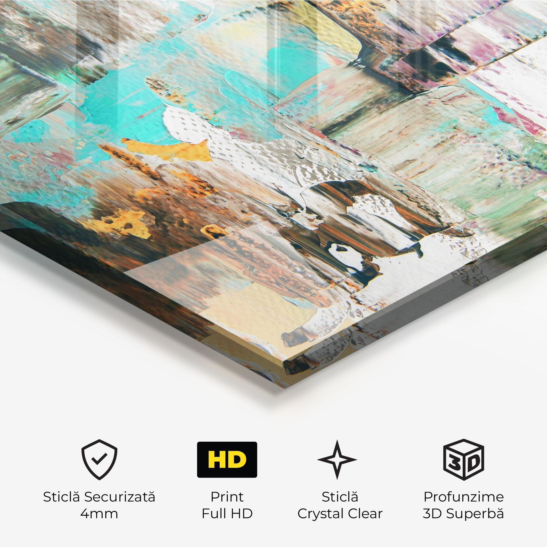 Tablou Sticla Acrylic Textured Paint mockup 3