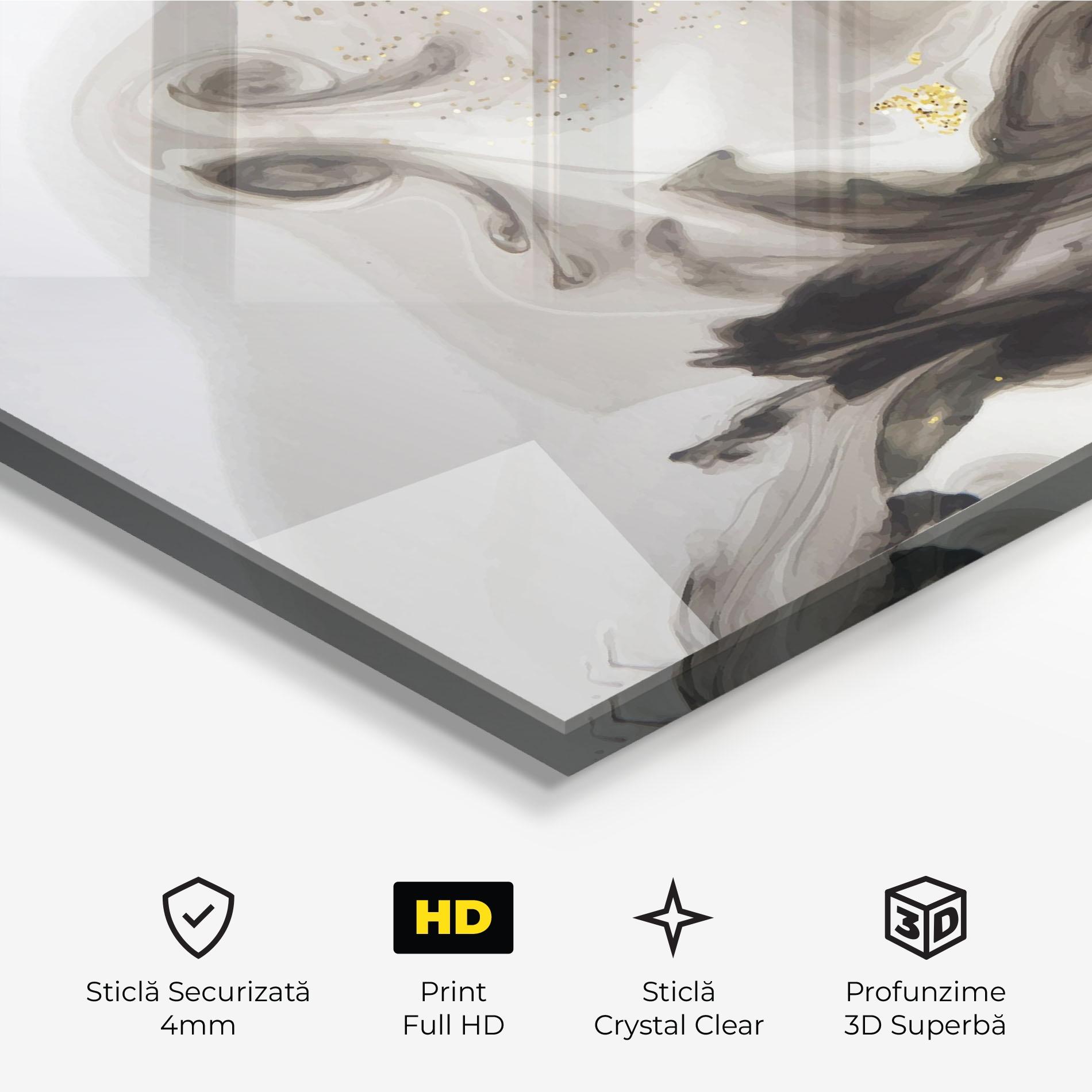 Tablou Sticla Gold Glitter Watercolor mockup 3