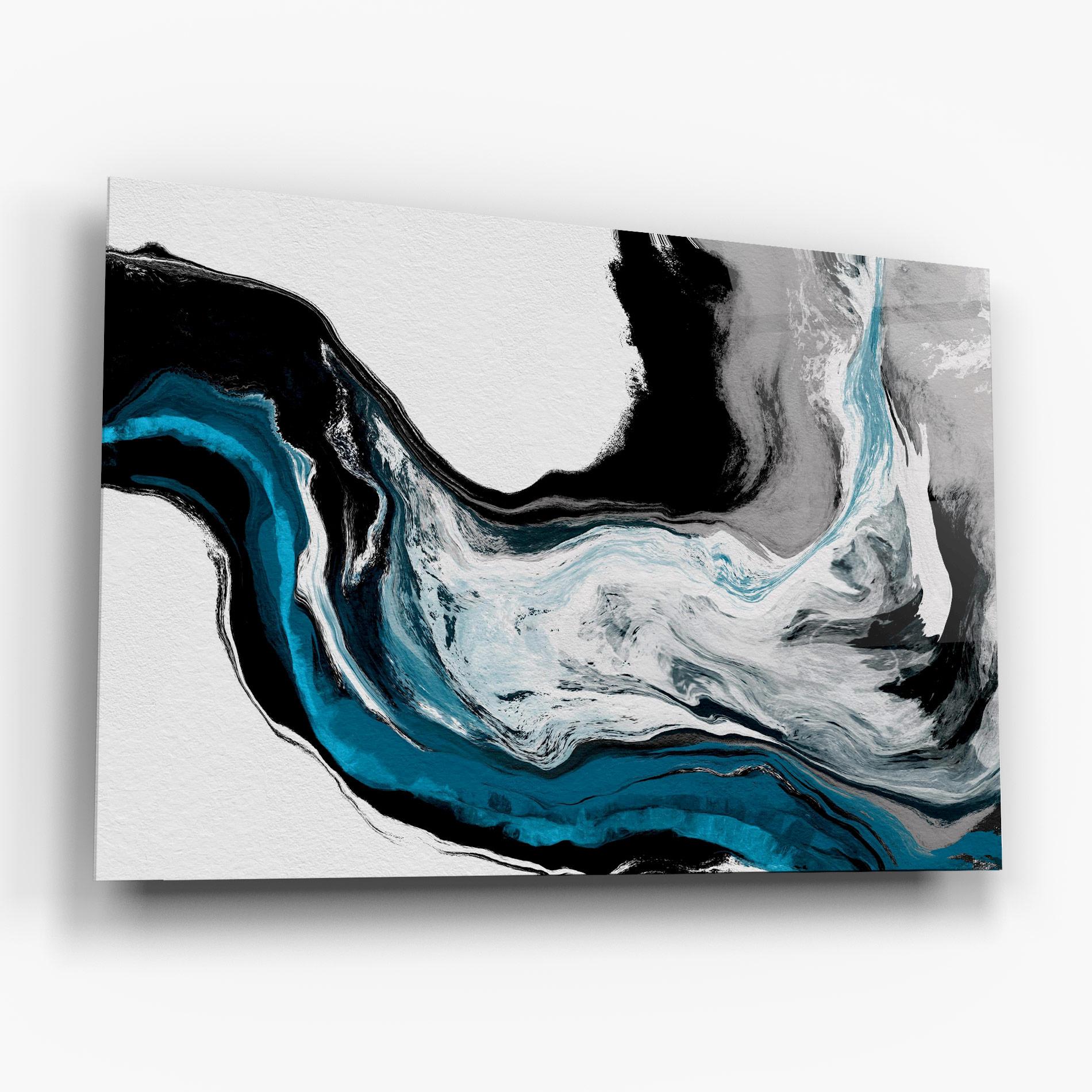 Tablou Sticla Beautiful Abstract Wave mockup 6