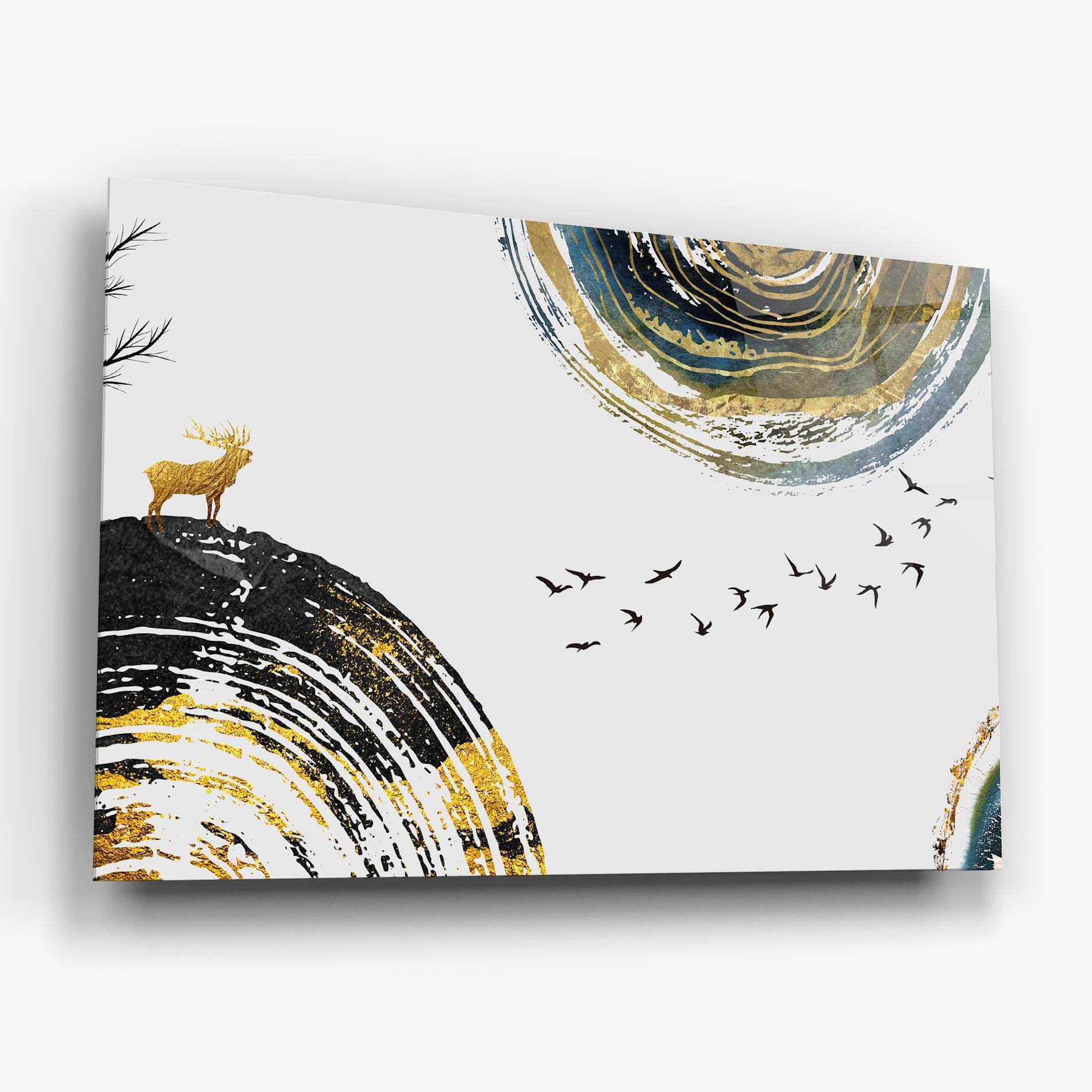 Tablou Sticla Golden Deer mockup 6