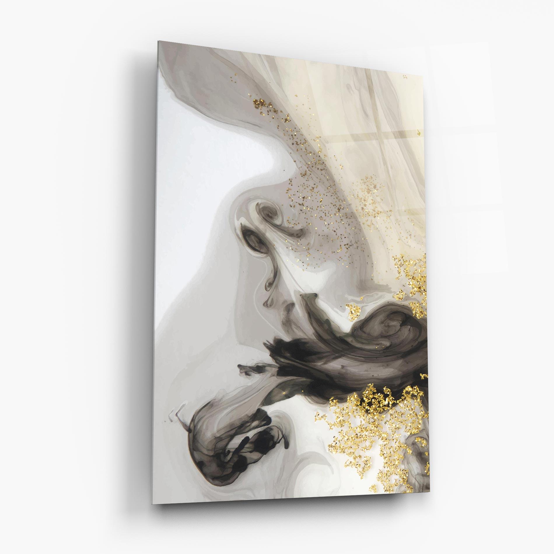 Tablou Sticla Gold Glitter Watercolor mockup 6