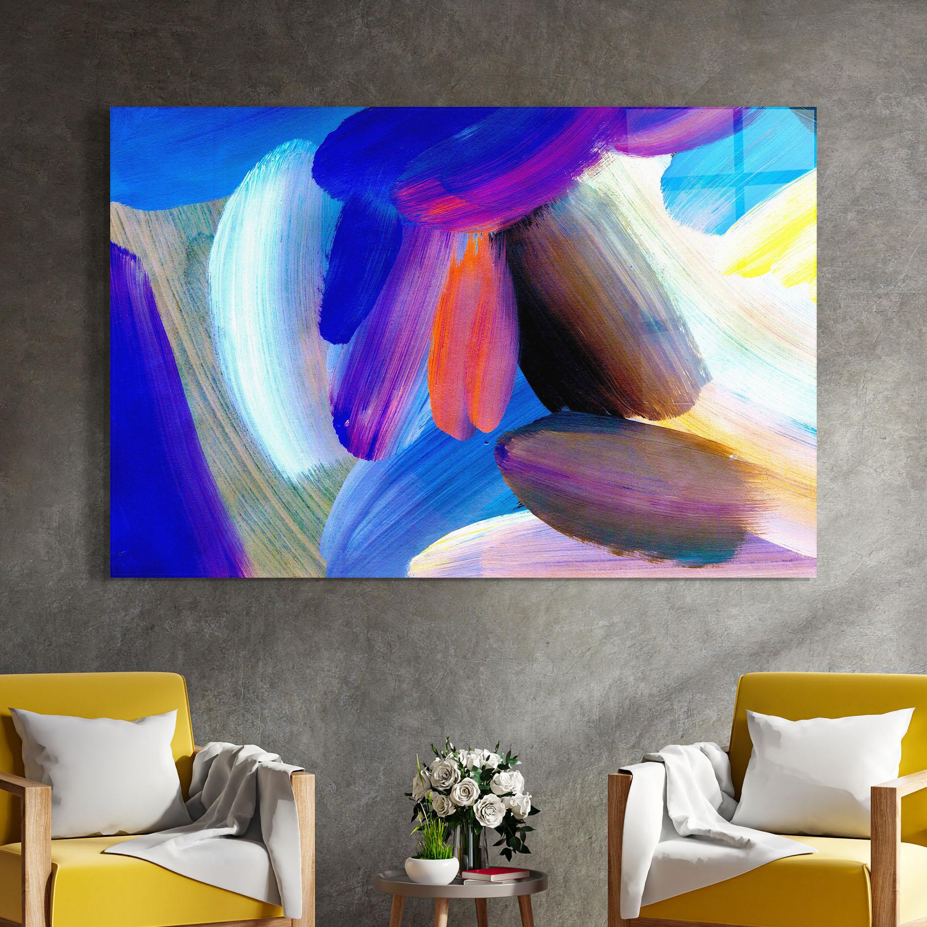 Tablou Sticla Colorful Abstract mockup 4