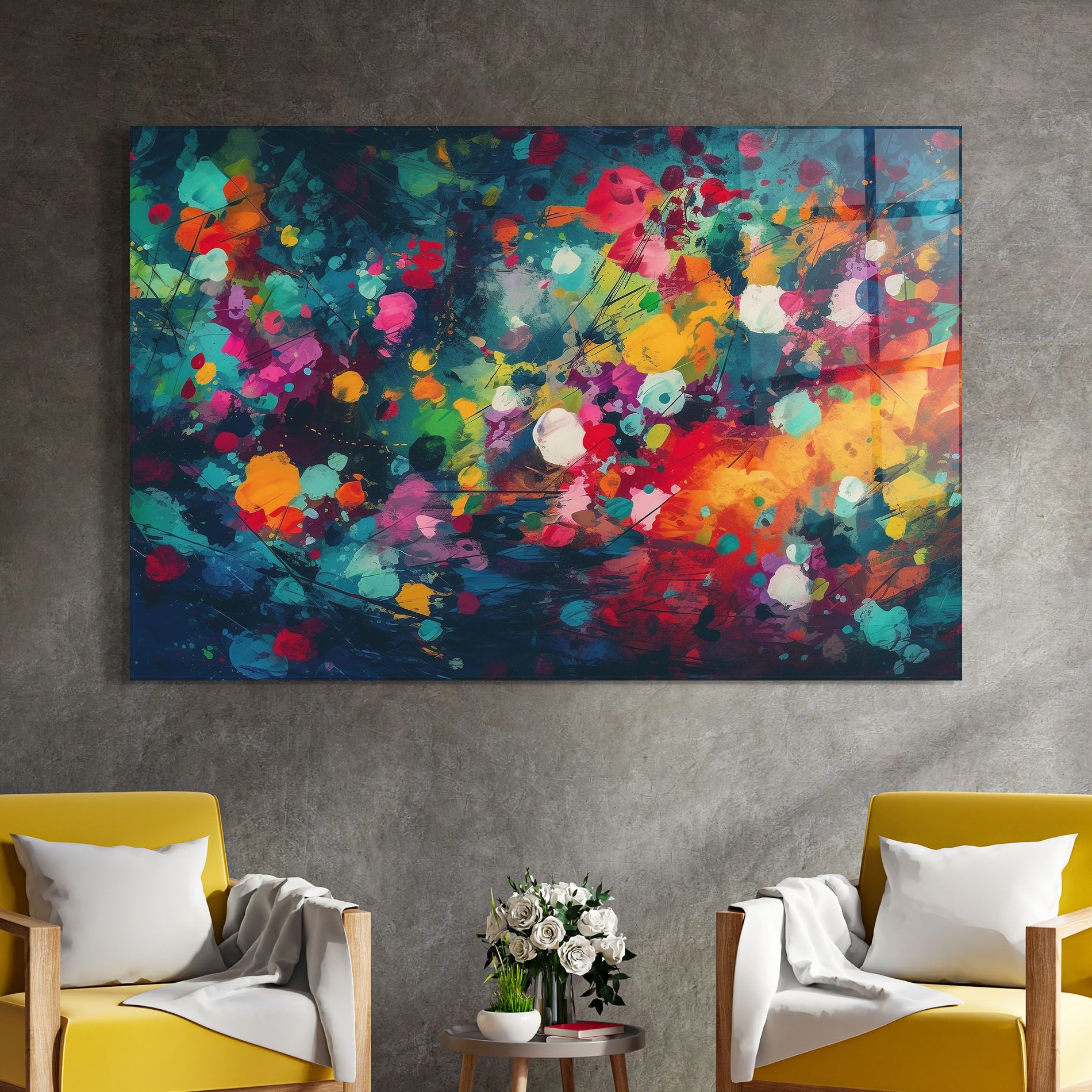 Colors Blue Background mockup 4