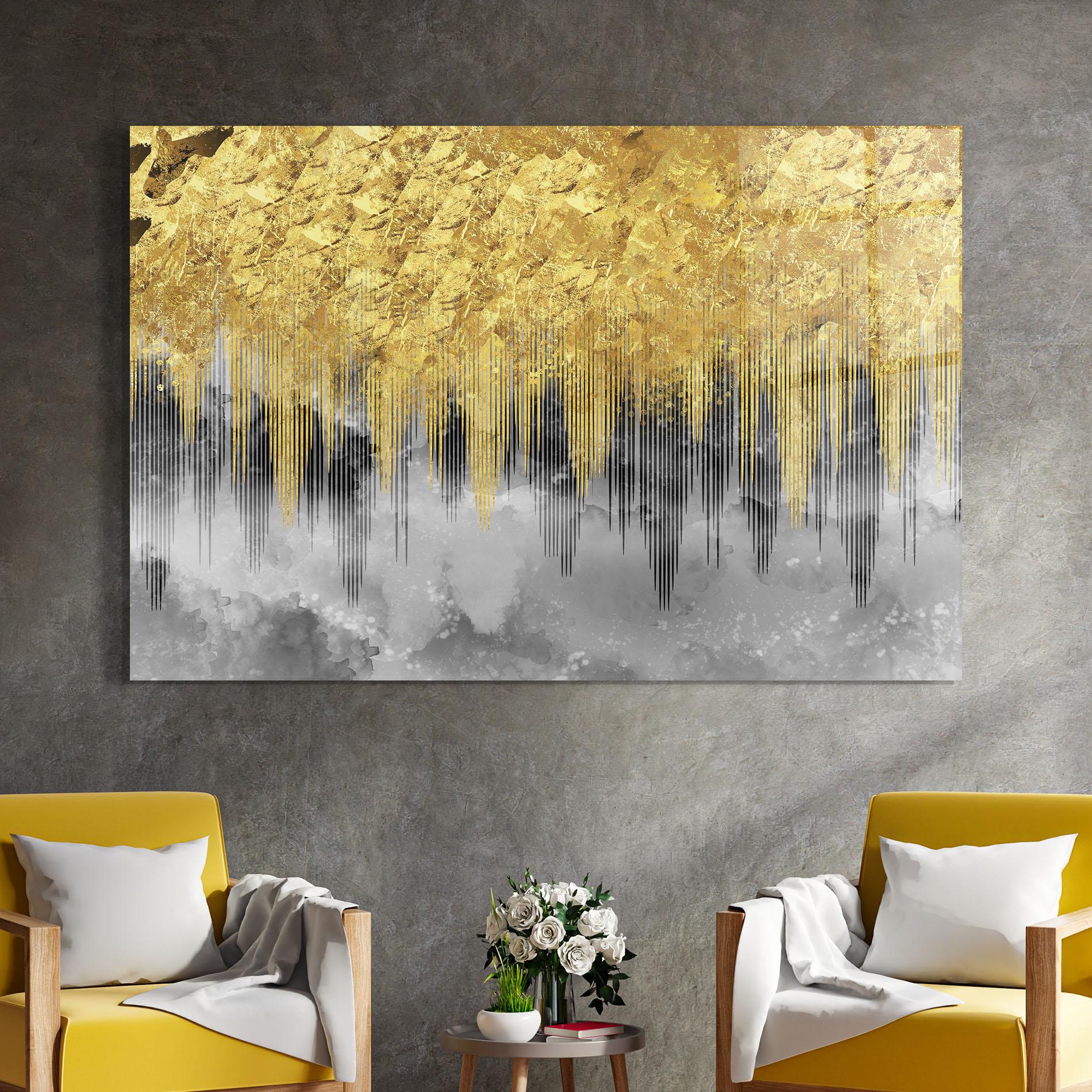 Tablou Sticla Golden Grey mockup 4