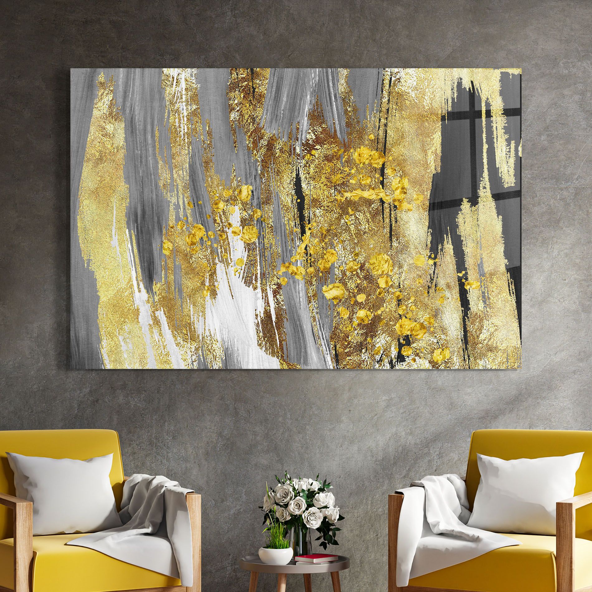 Golden Grfey Lines mockup 4