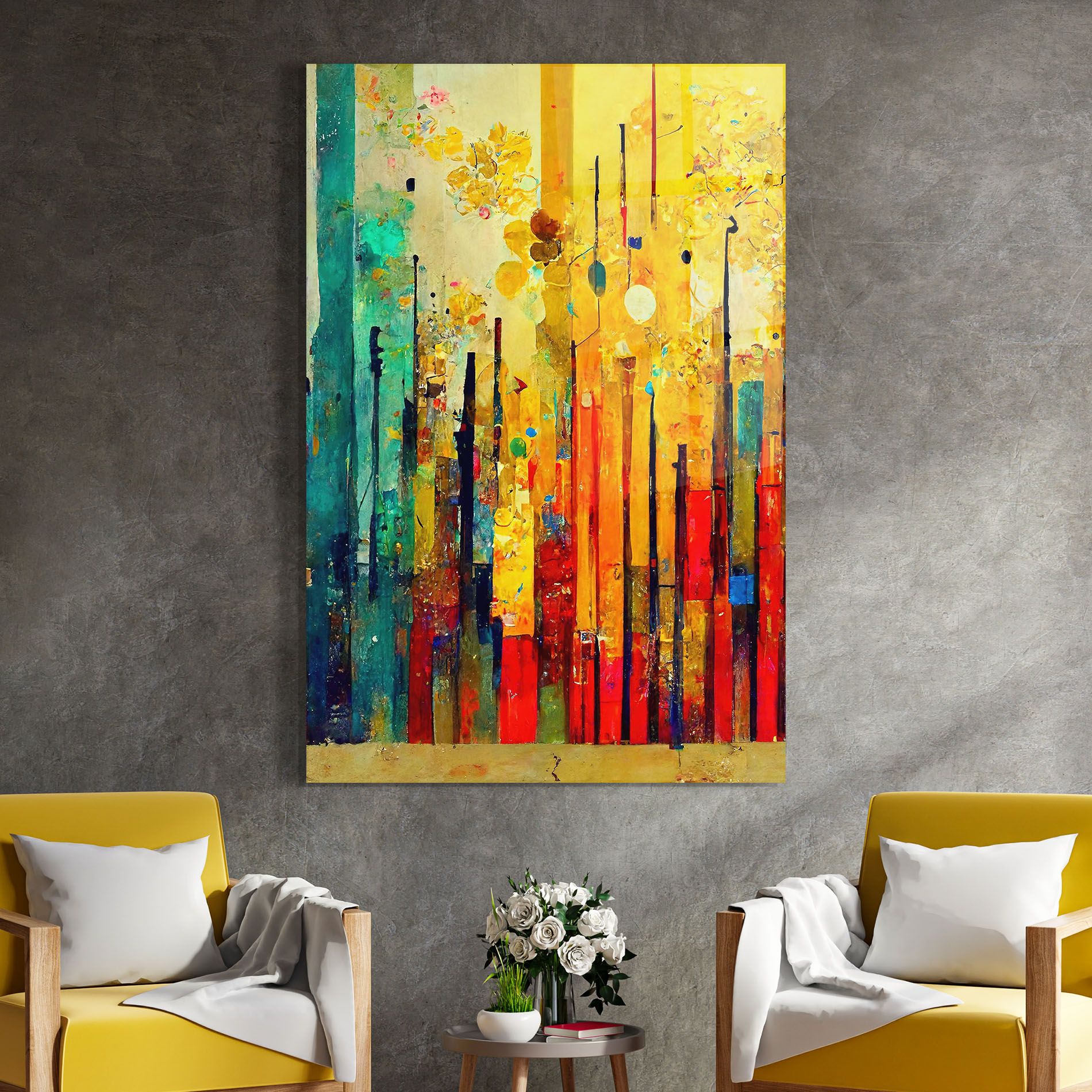 Black Lines On Yellow Light mockup 4