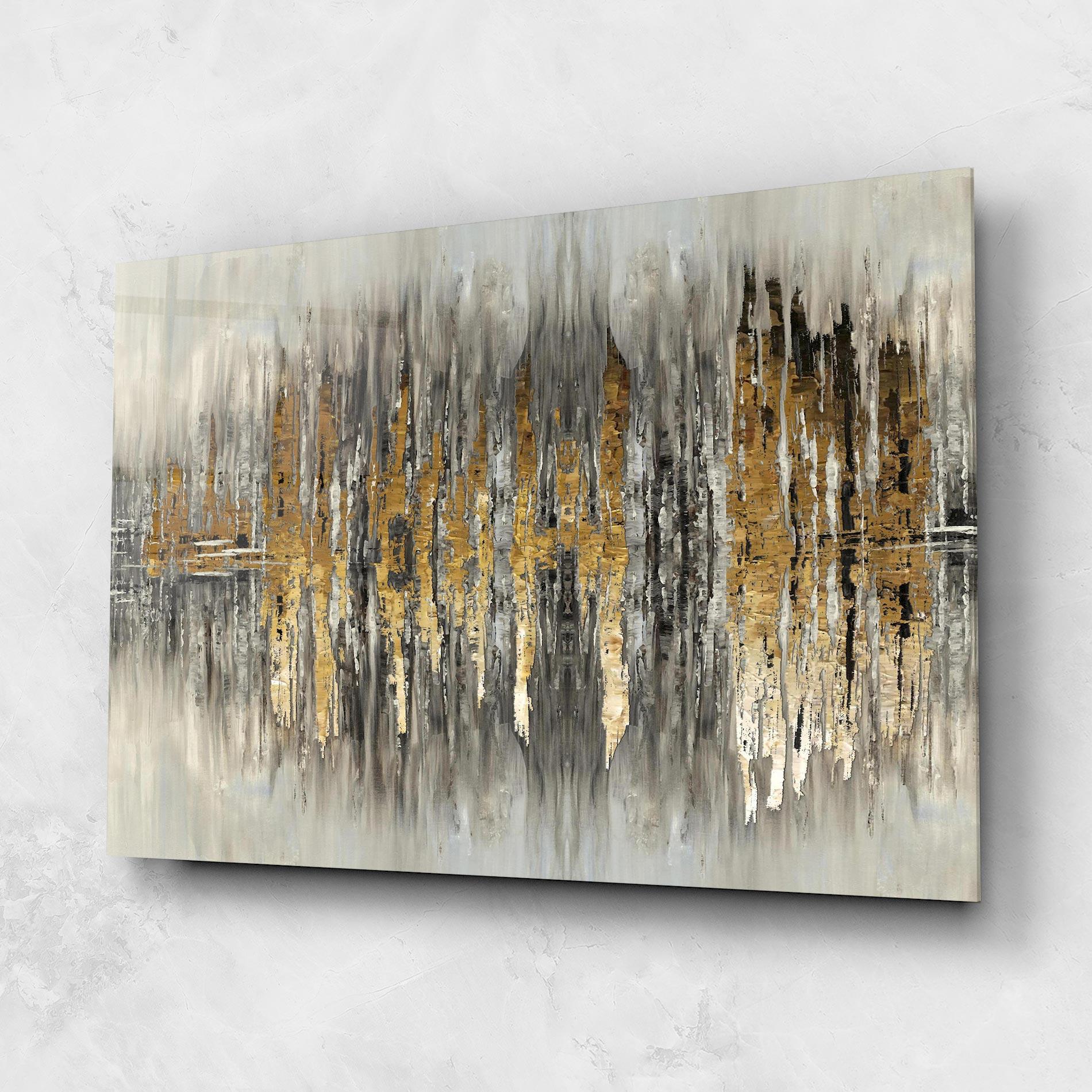 Tablou Sticla Acrylic Silver Paint mockup 1