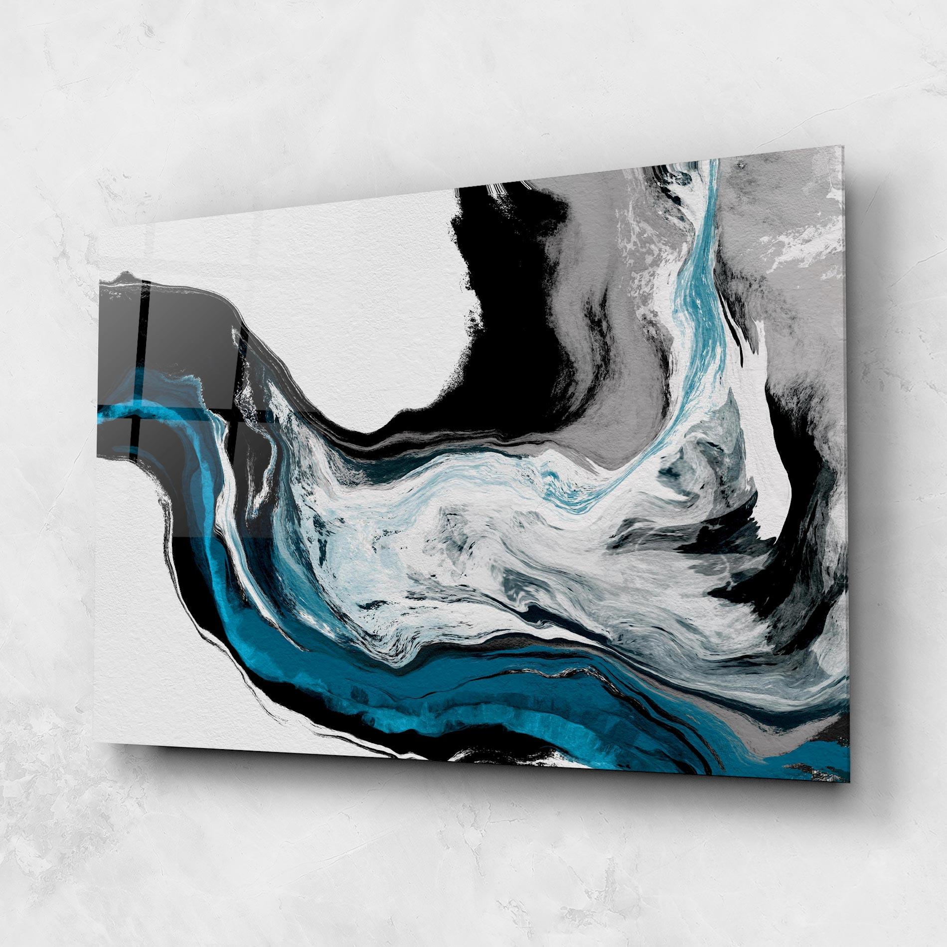 Tablou Sticla Beautiful Abstract Wave mockup 1