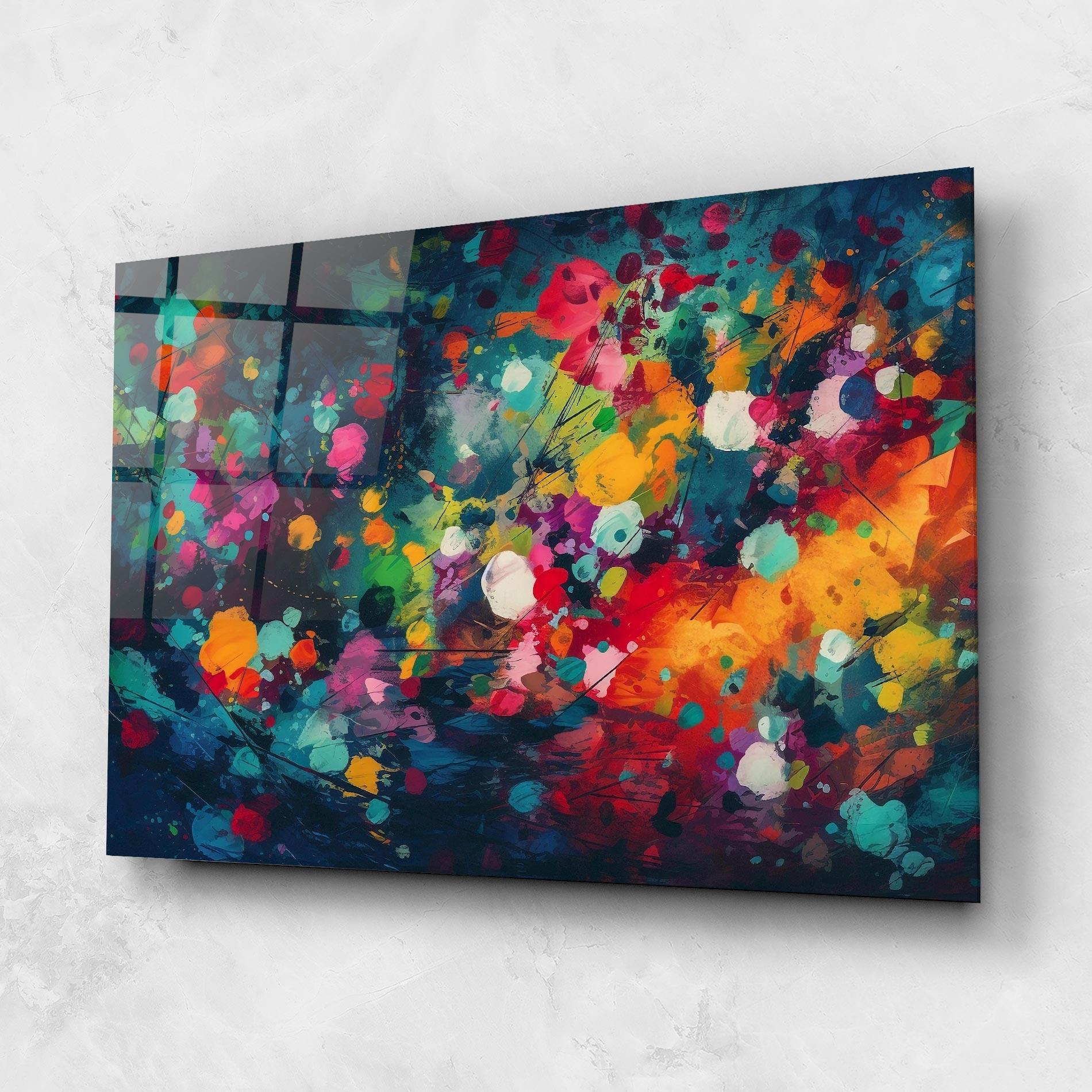 Tablou Sticla Colors Blue Background mockup 1