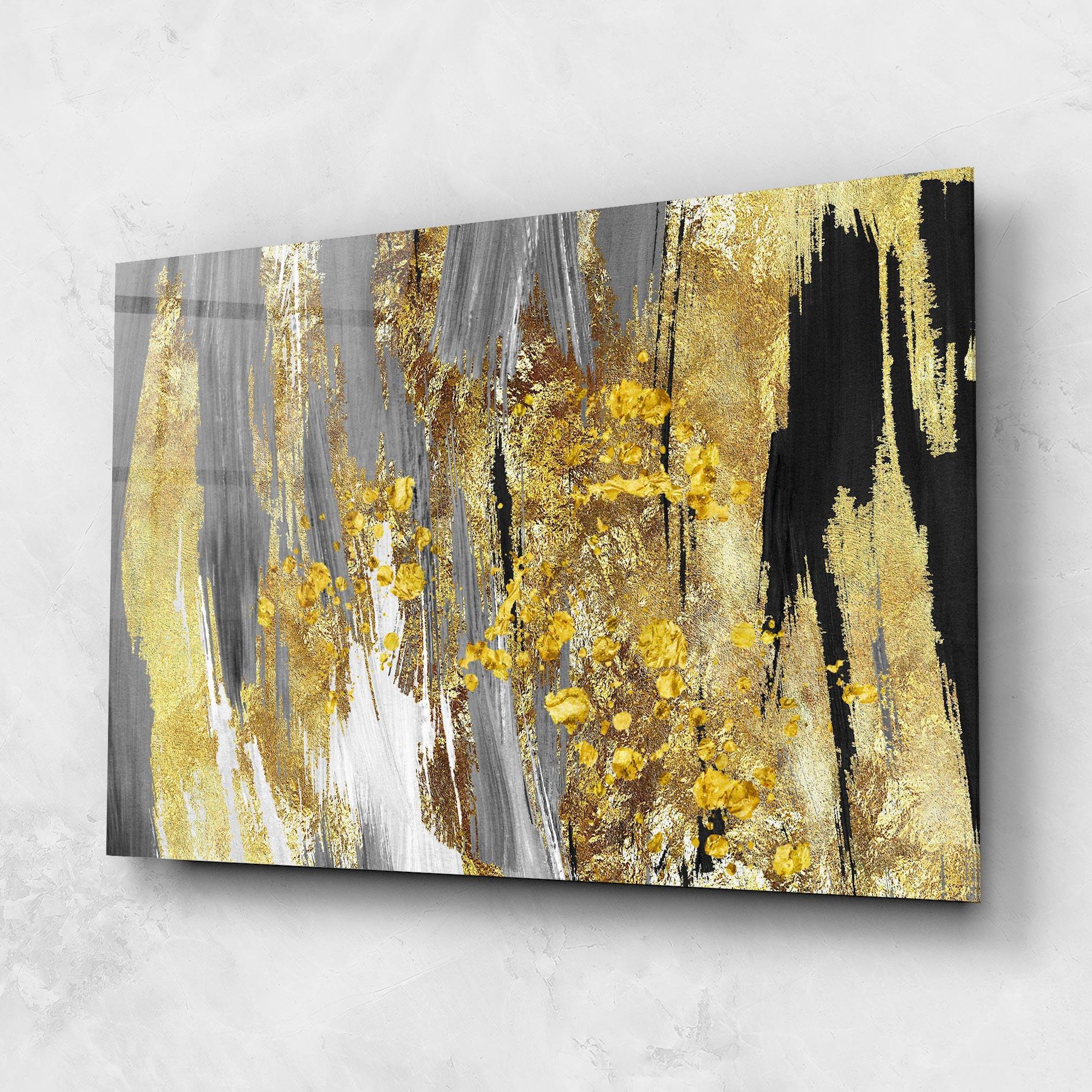 Tablou Sticla Golden Grfey Lines mockup 1