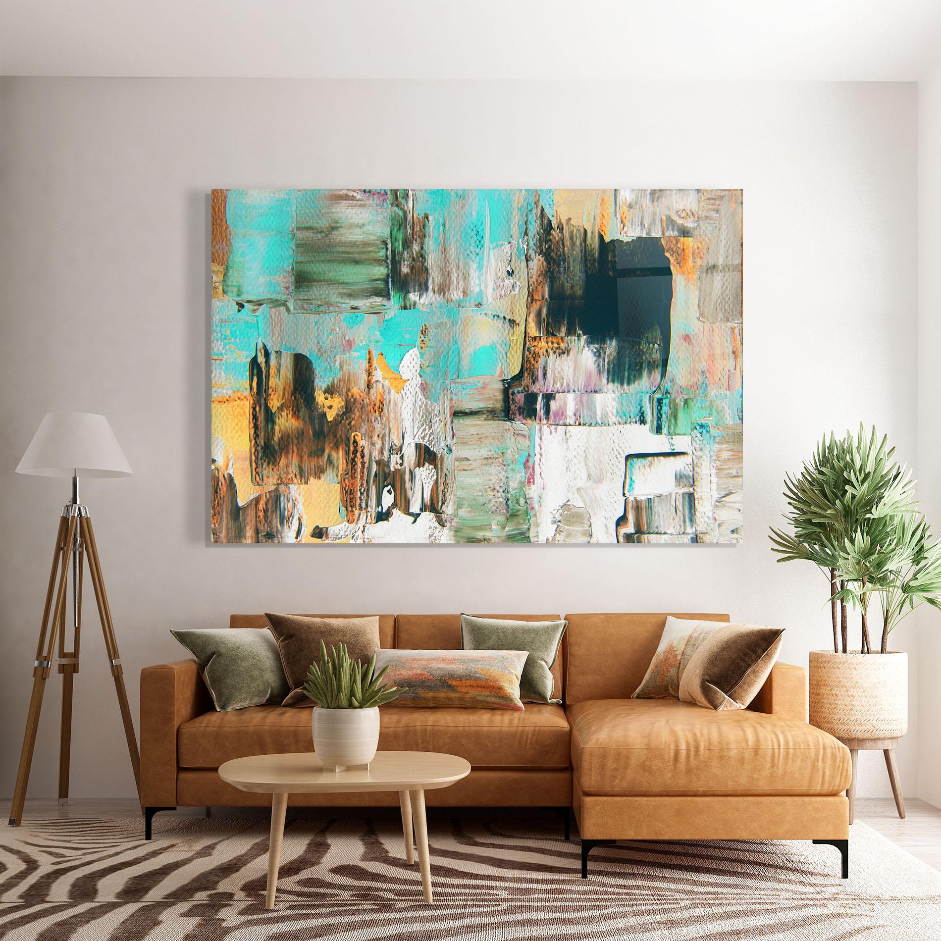 Tablou Sticla Acrylic Textured Paint mockup 7