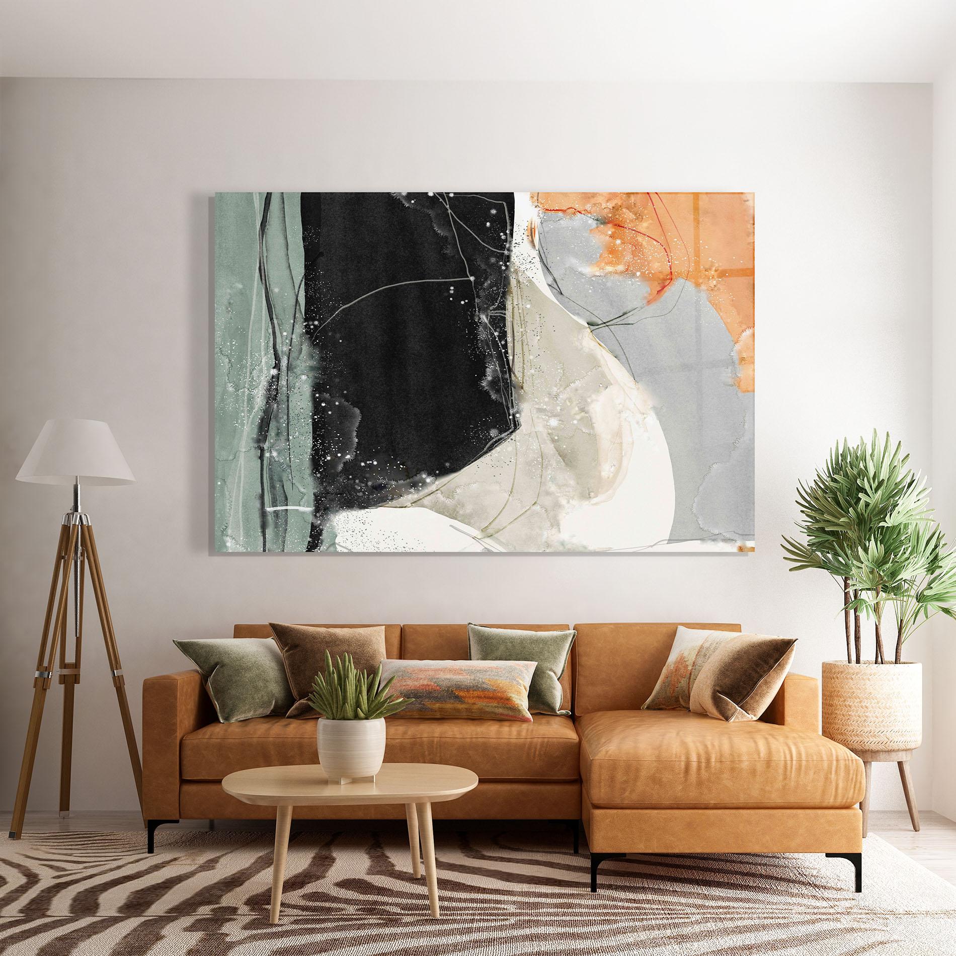 Tablou Sticla Beautiful White Drops mockup 7