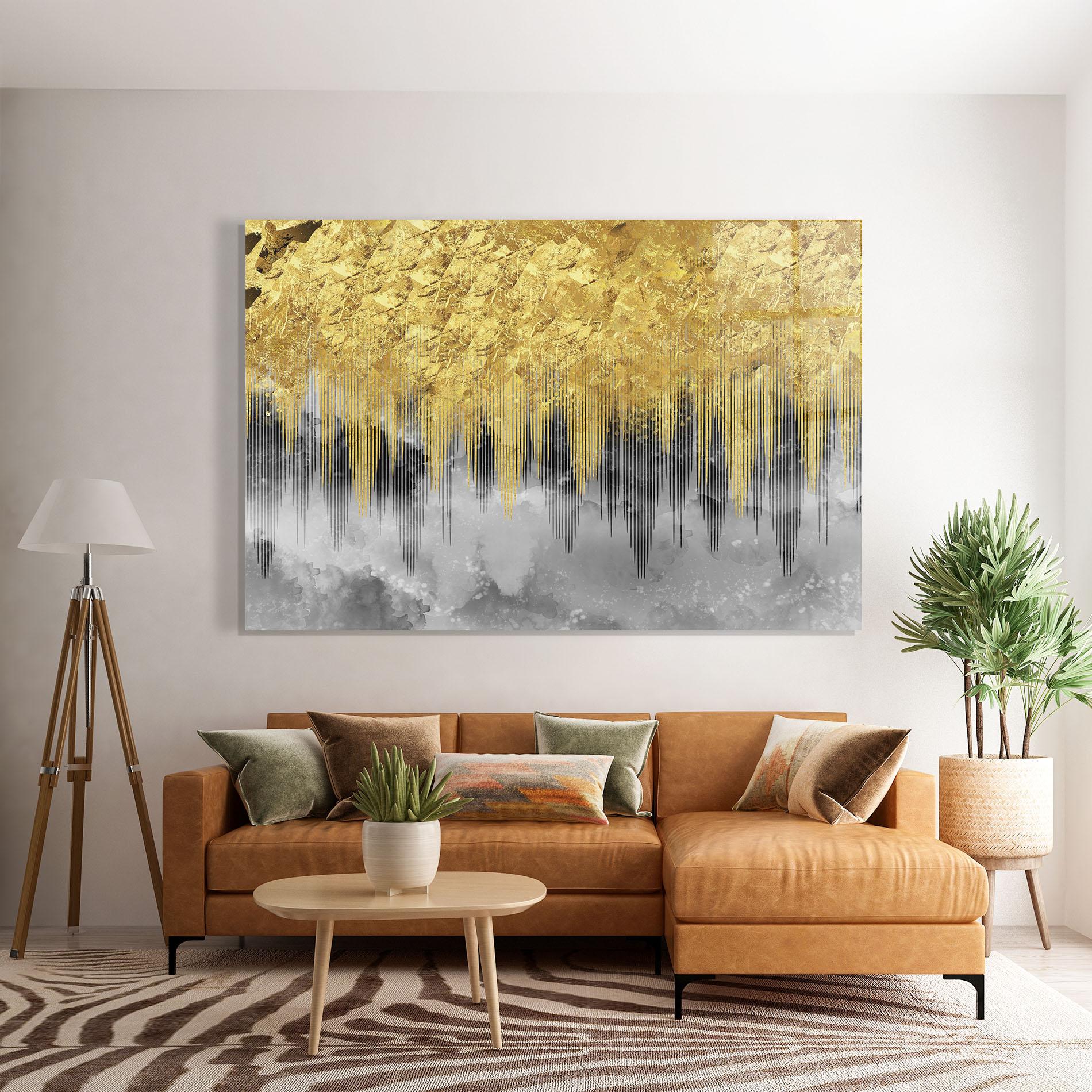 Tablou Sticla Golden Grey mockup 7