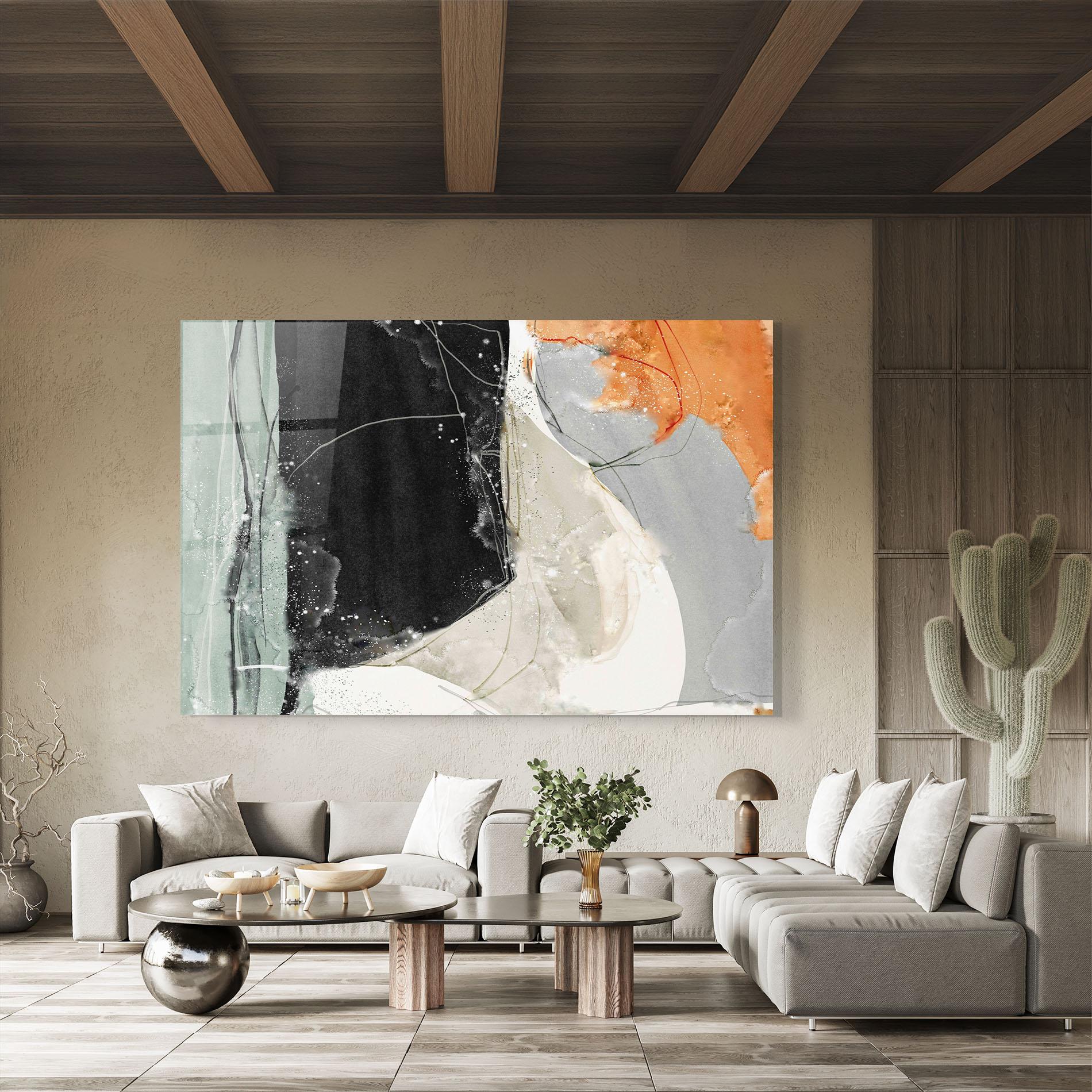 Tablou Sticla Beautiful White Drops mockup 8