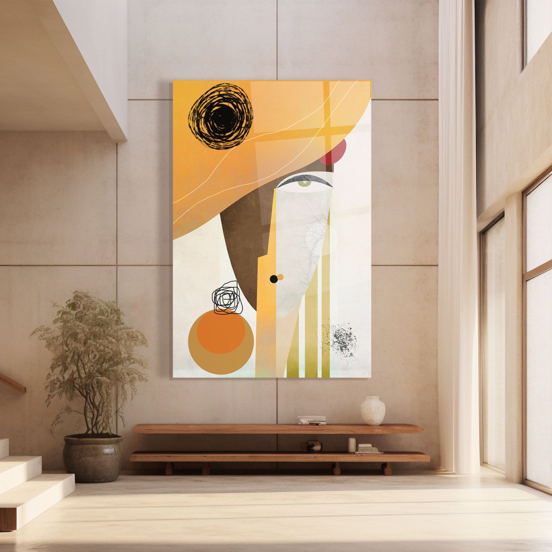 Abstract Orange Face mockup 8