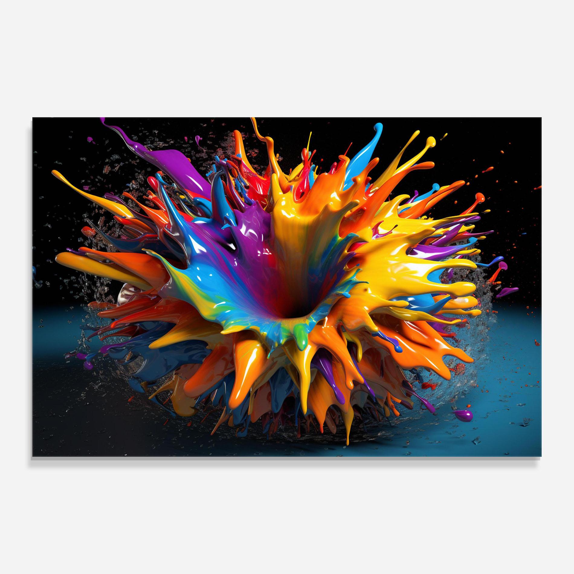 Tablou Sticla 3d Color Splash mockup 0