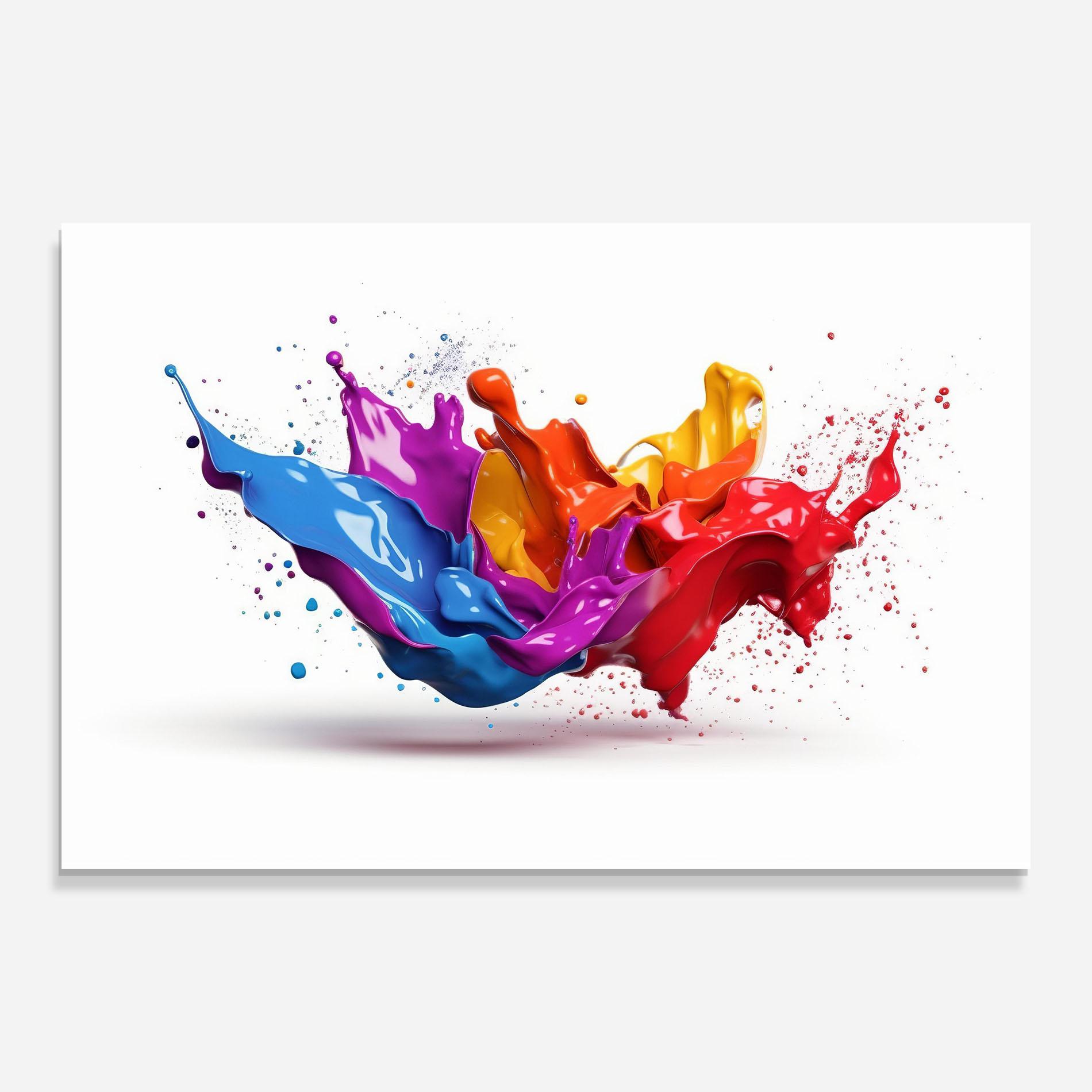 Tablou Sticla 3d Floating Splash mockup 0