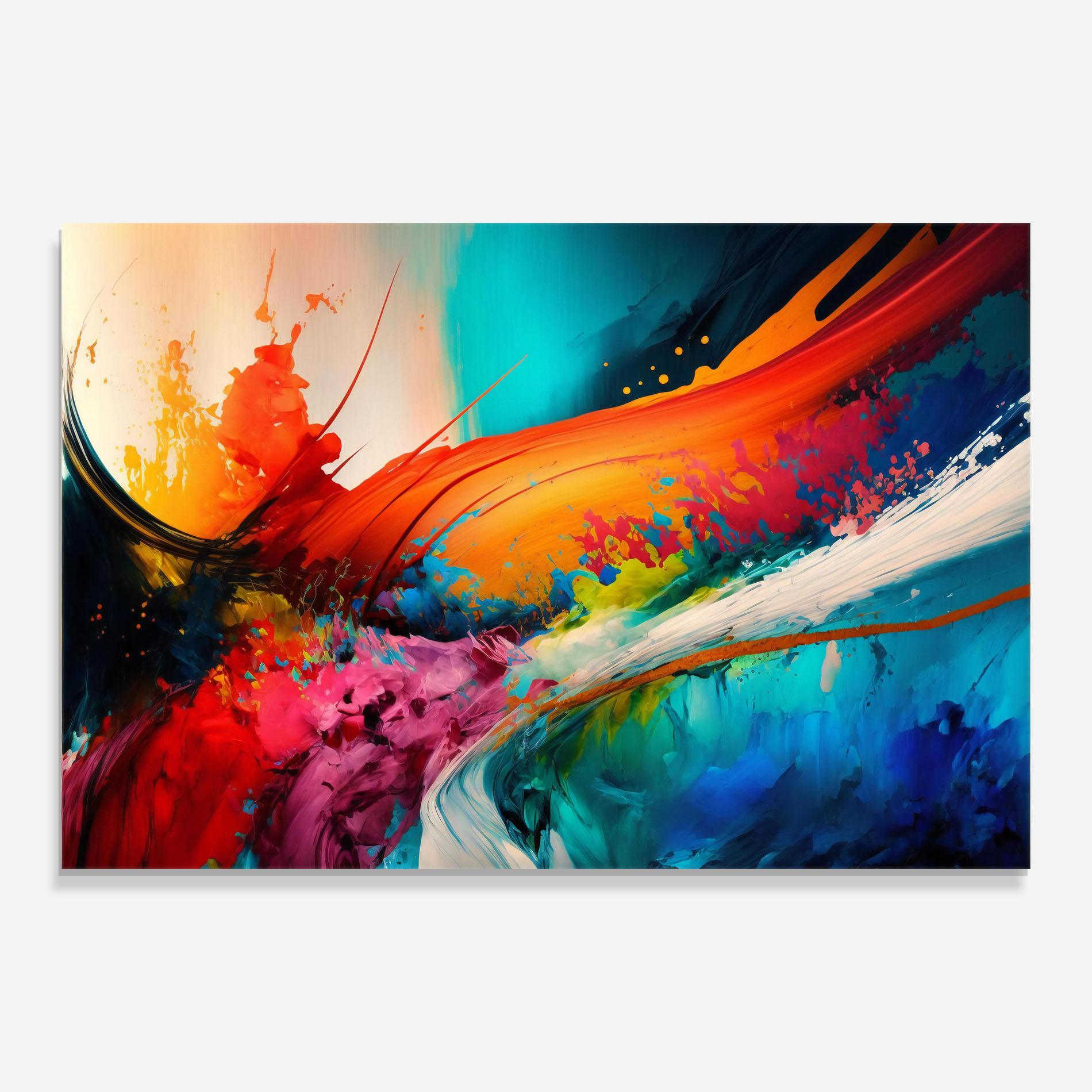 Tablou Sticla Art Brush Strokes mockup 0