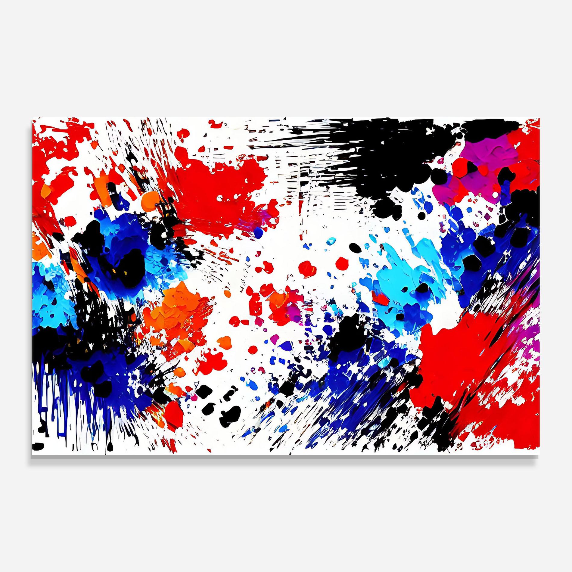 Tablou Sticla Oil Red Paint mockup 0