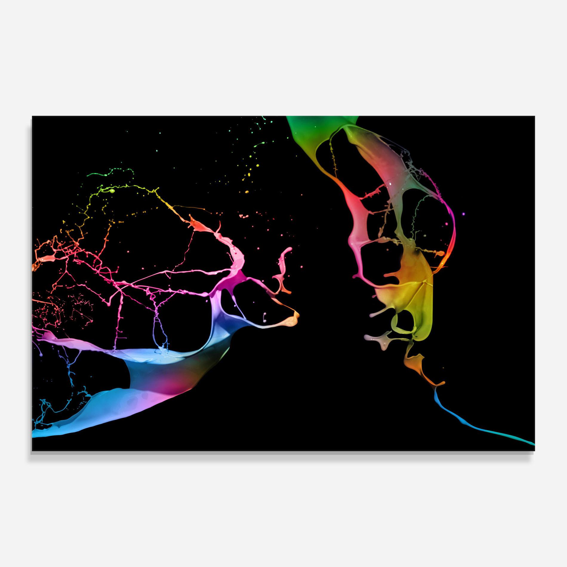 Tablou Sticla Paint Splashes mockup 0