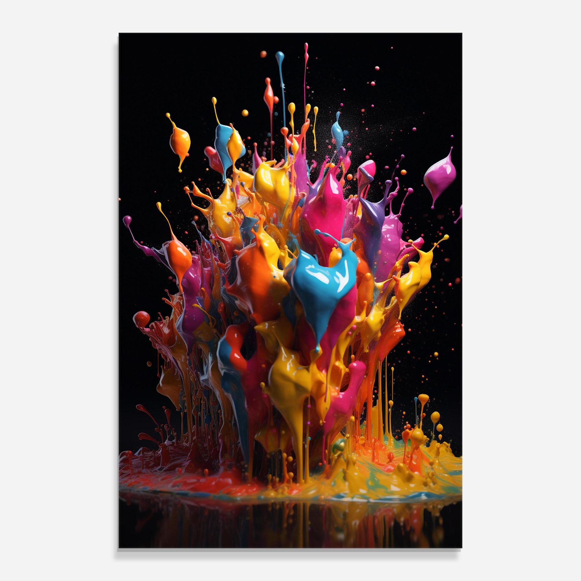 Tablou Sticla Liquid Splashing mockup 0