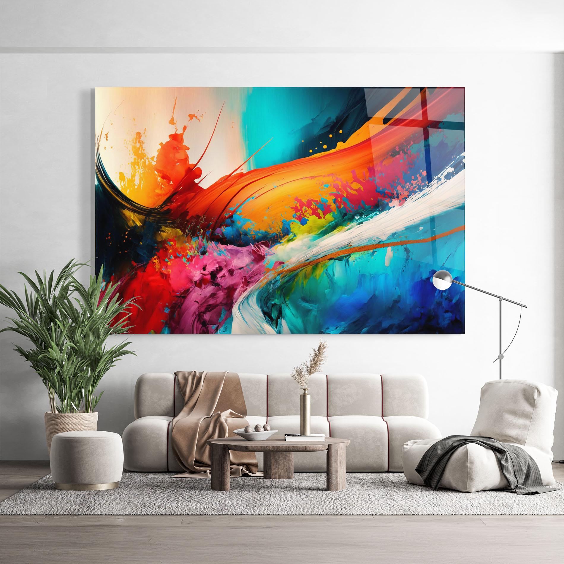 Tablou Sticla Art Brush Strokes mockup 9