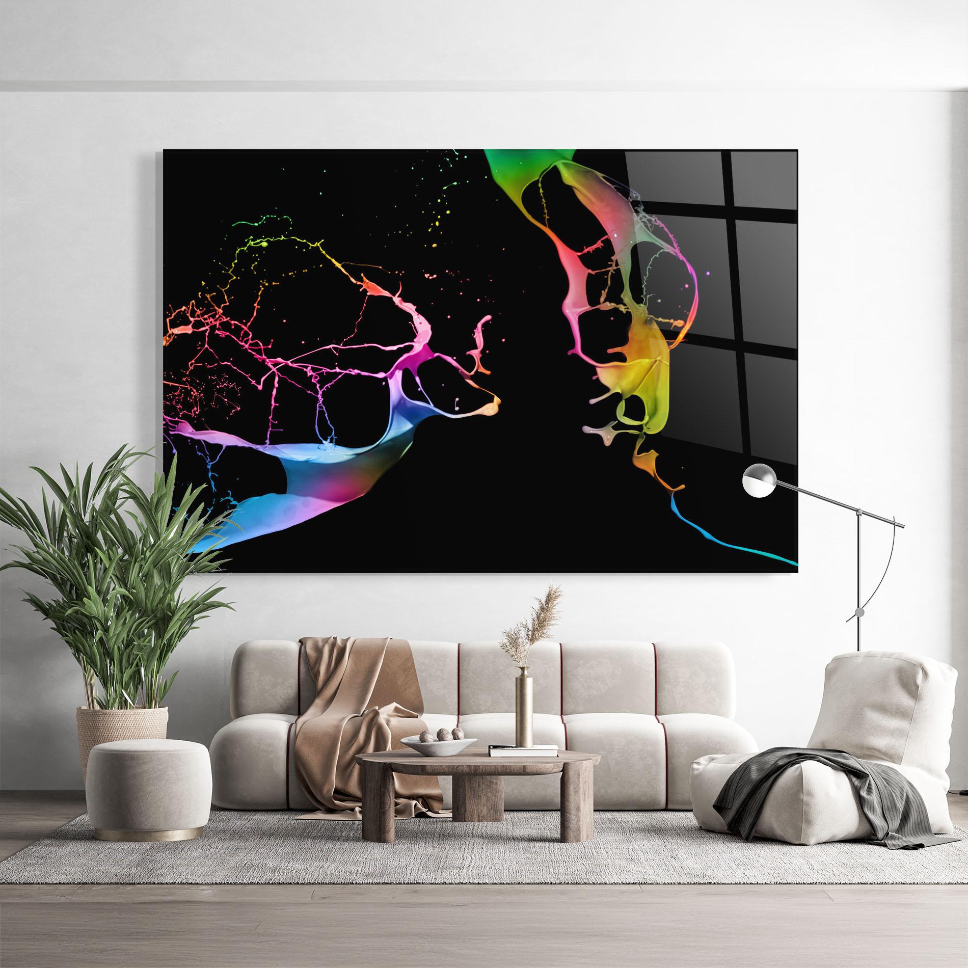 Tablou Sticla Paint Splashes mockup 9