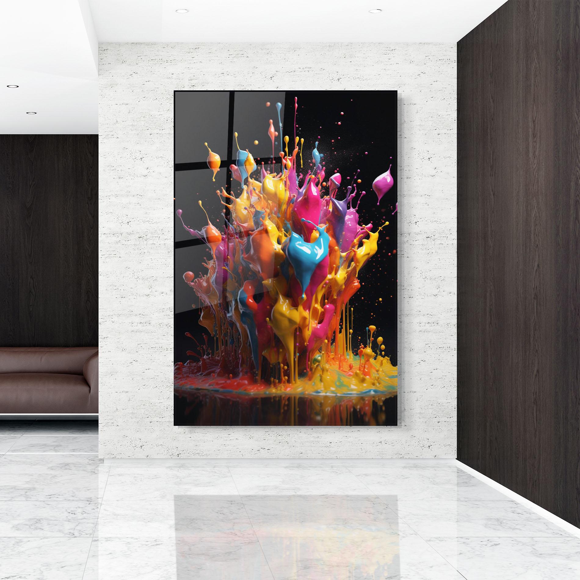 Tablou Sticla Liquid Splashing mockup 9