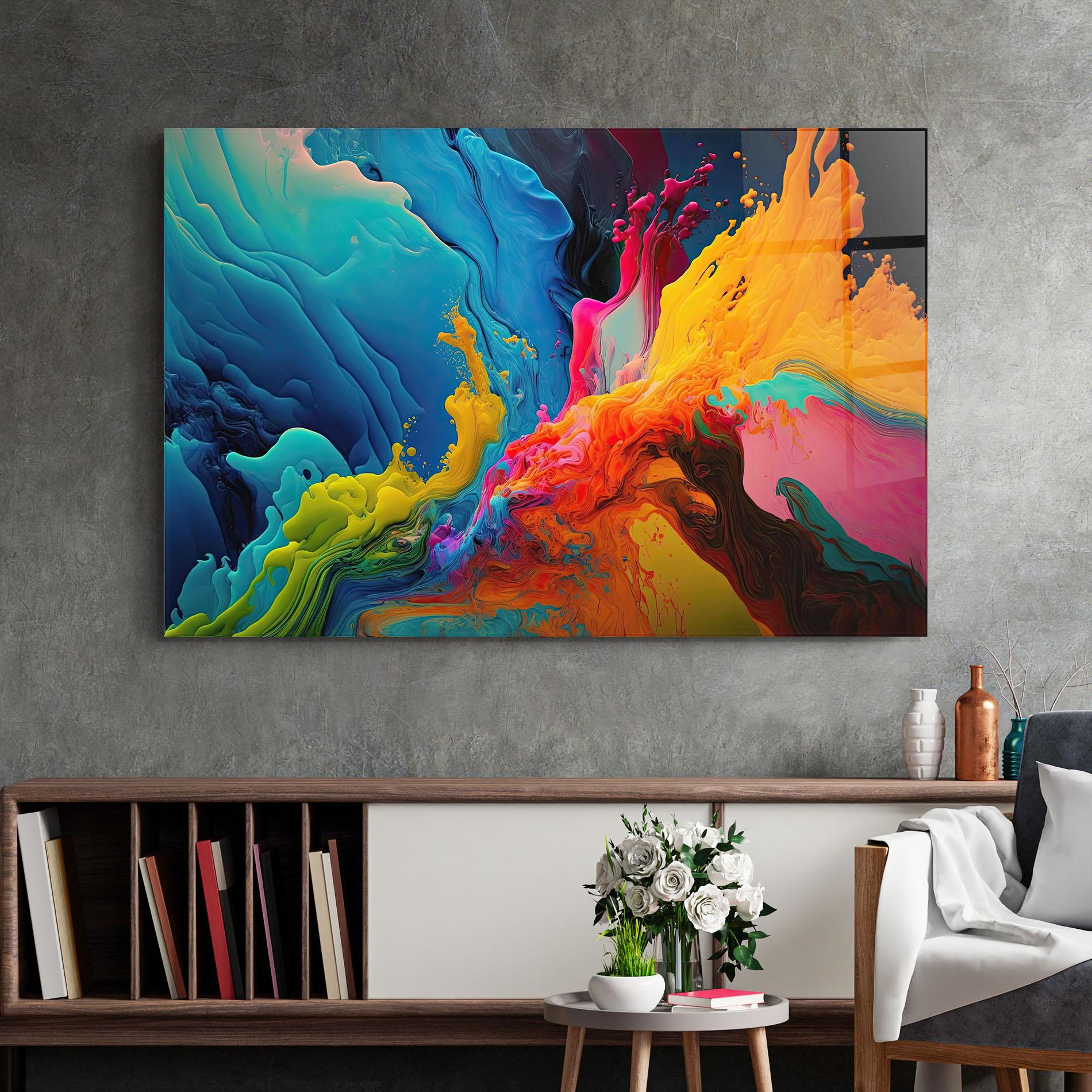 Tablou Sticla Color Floating mockup 2