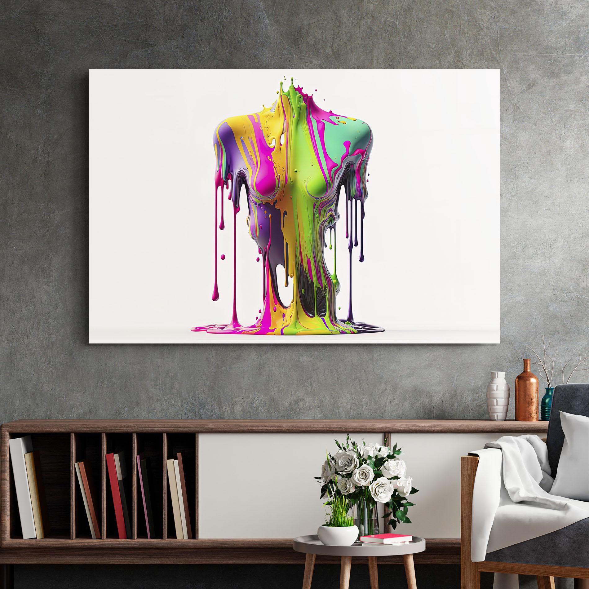 Tablou Sticla Colorful Body mockup 2