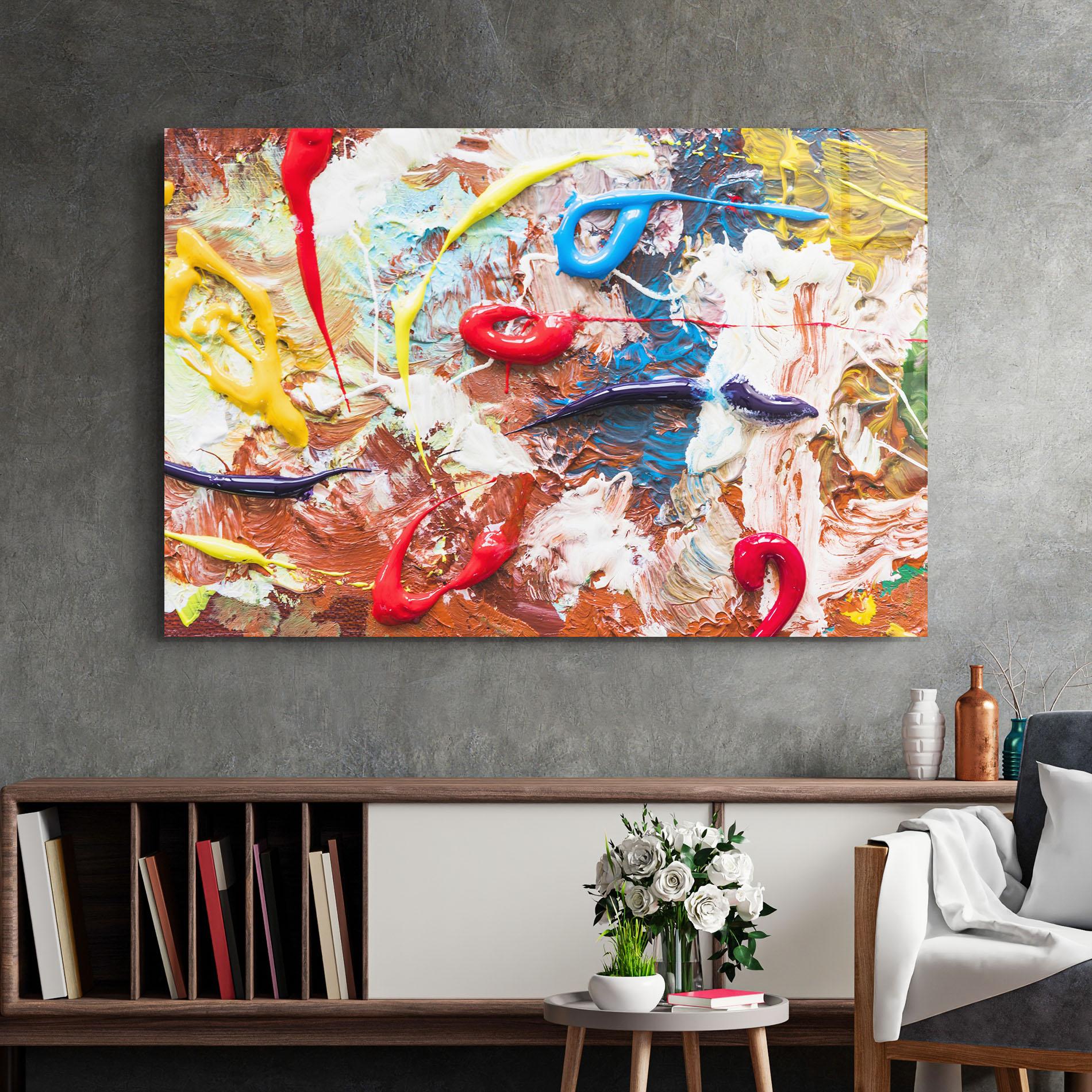 Tablou Sticla Paint Color mockup 2