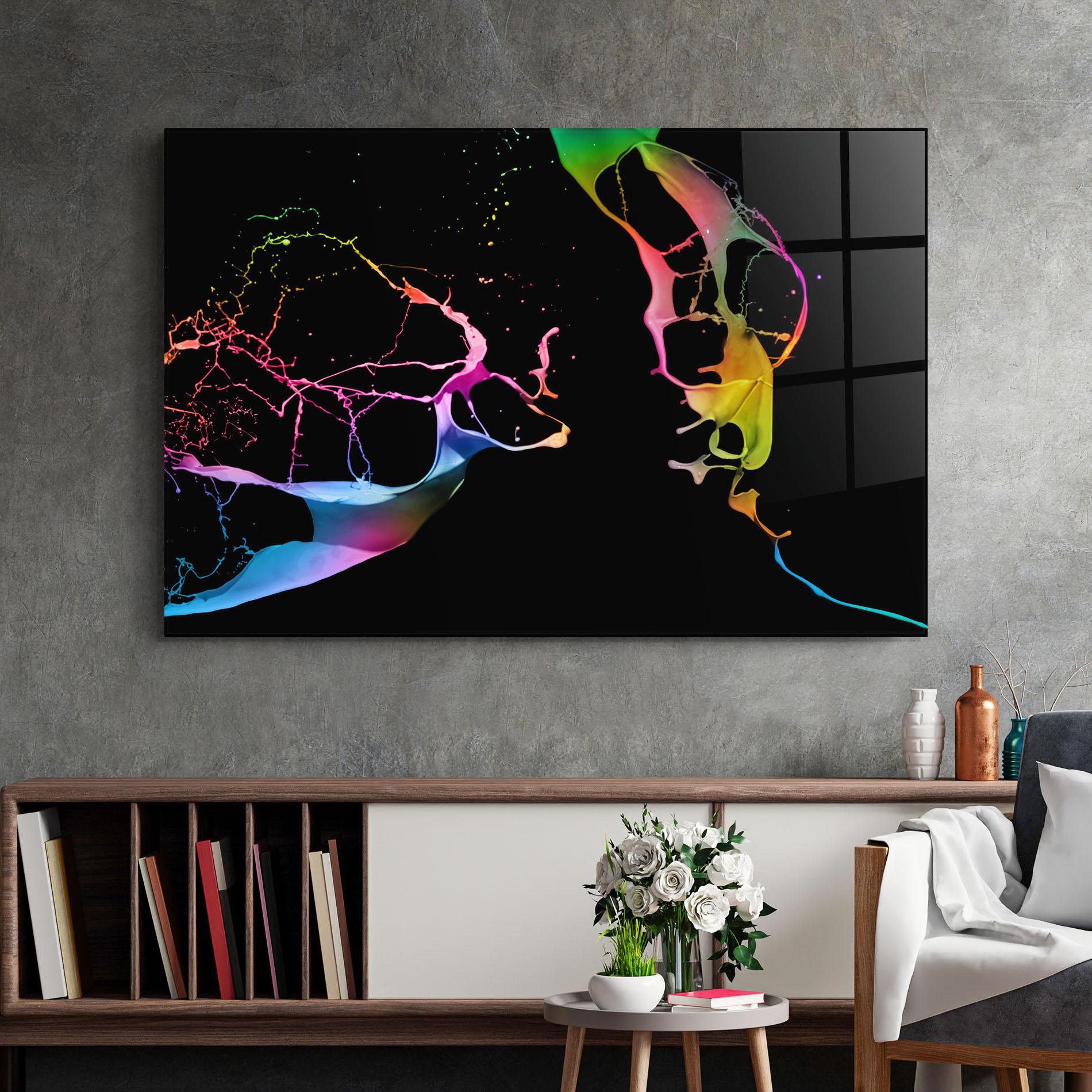 Tablou Sticla Paint Splashes mockup 2