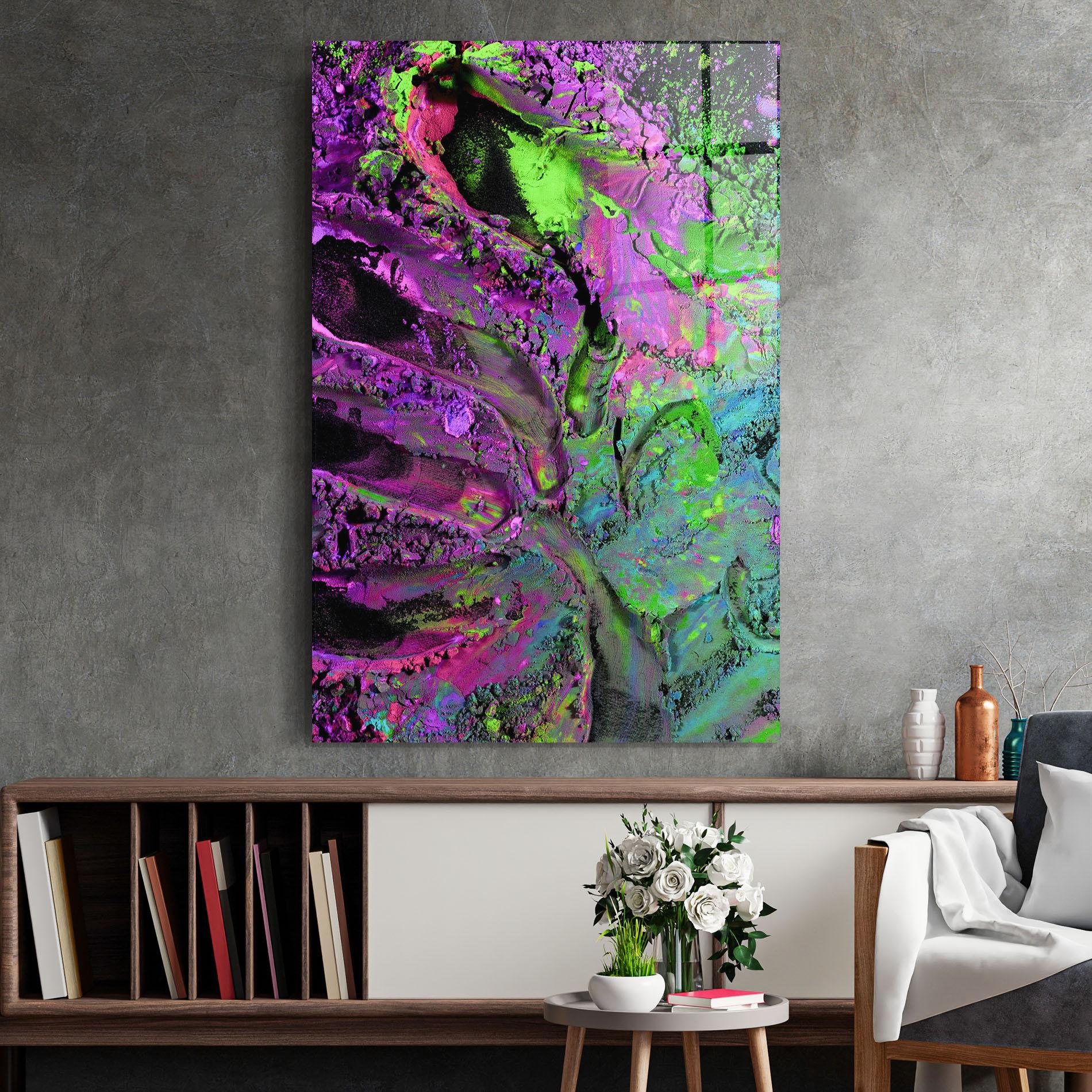 Tablou Sticla Purple Powder mockup 2
