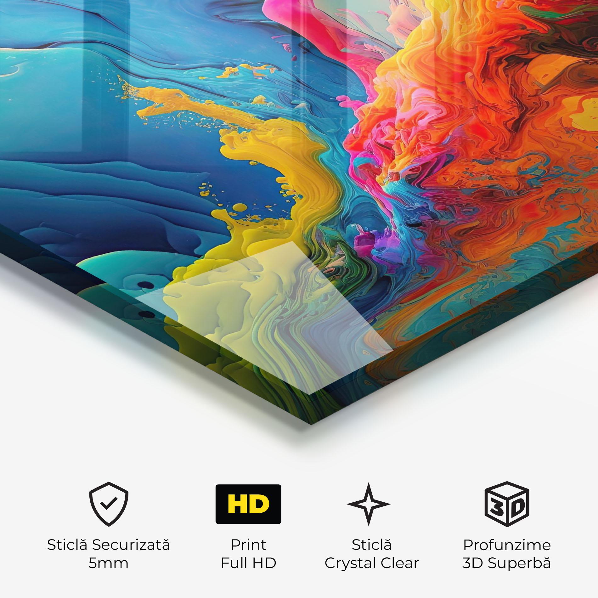 Tablou Sticla Color Floating mockup 3