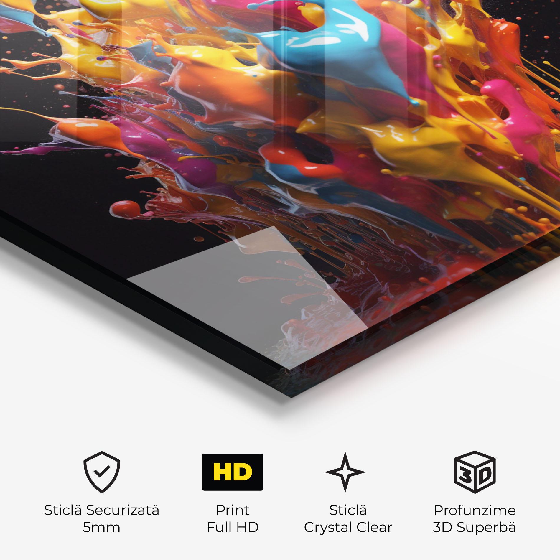 Tablou Sticla Liquid Splashing mockup 3