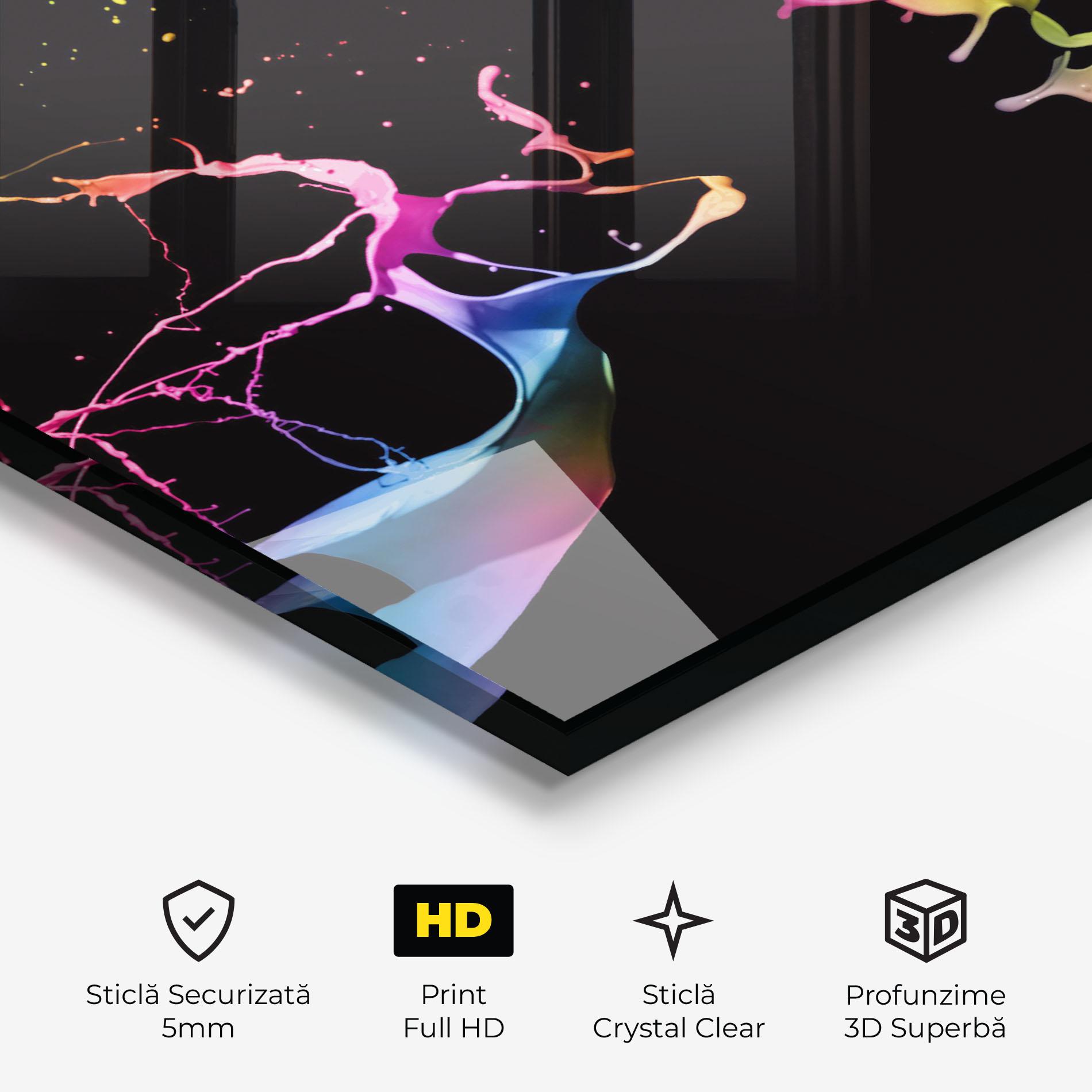 Tablou Sticla Paint Splashes mockup 3