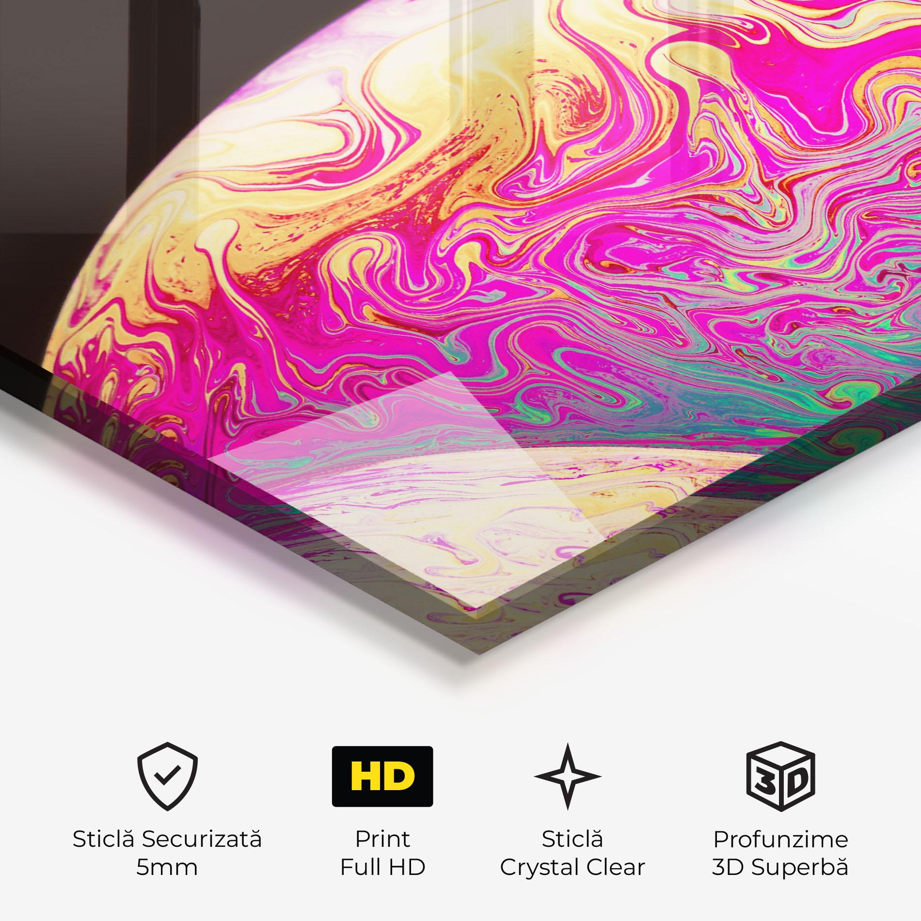 Tablou Sticla Psychedelic Bubbles mockup 3