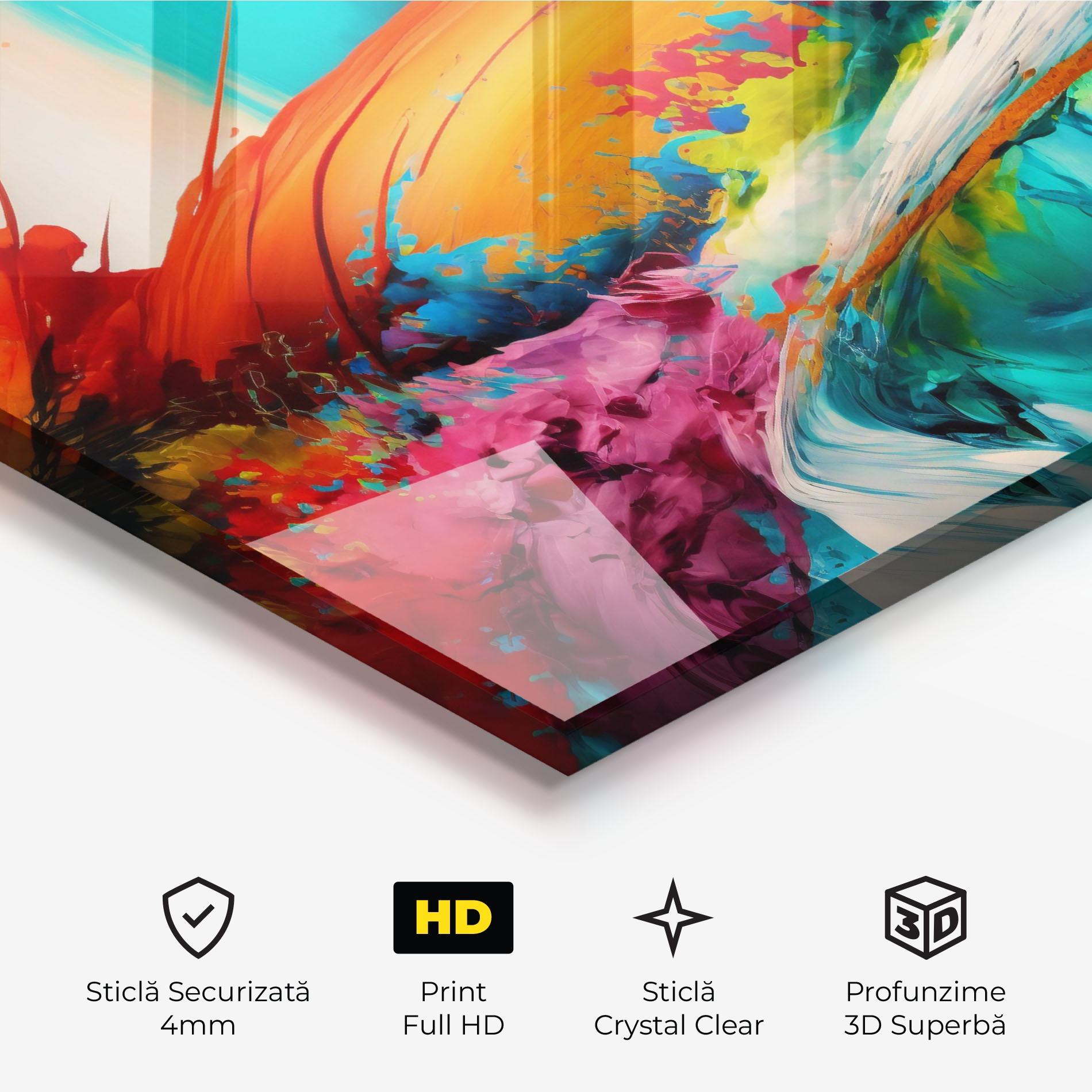 Tablou Sticla Art Brush Strokes mockup 3