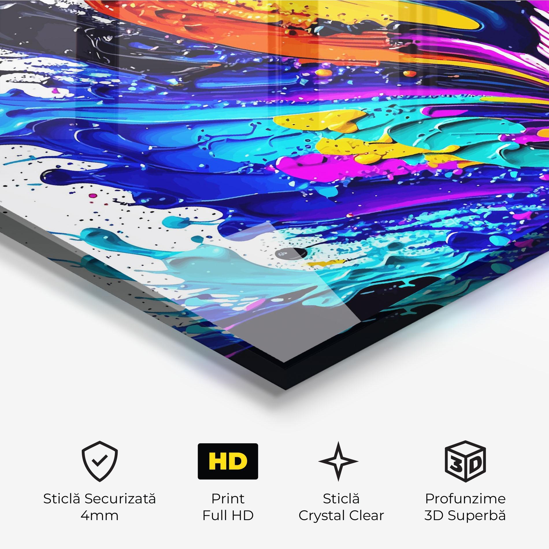 Tablou Sticla Beautiful Splash mockup 3