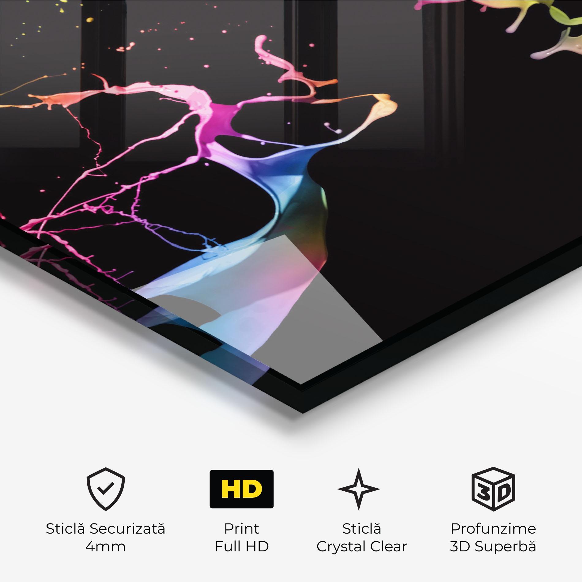 Tablou Sticla Paint Splashes mockup 3