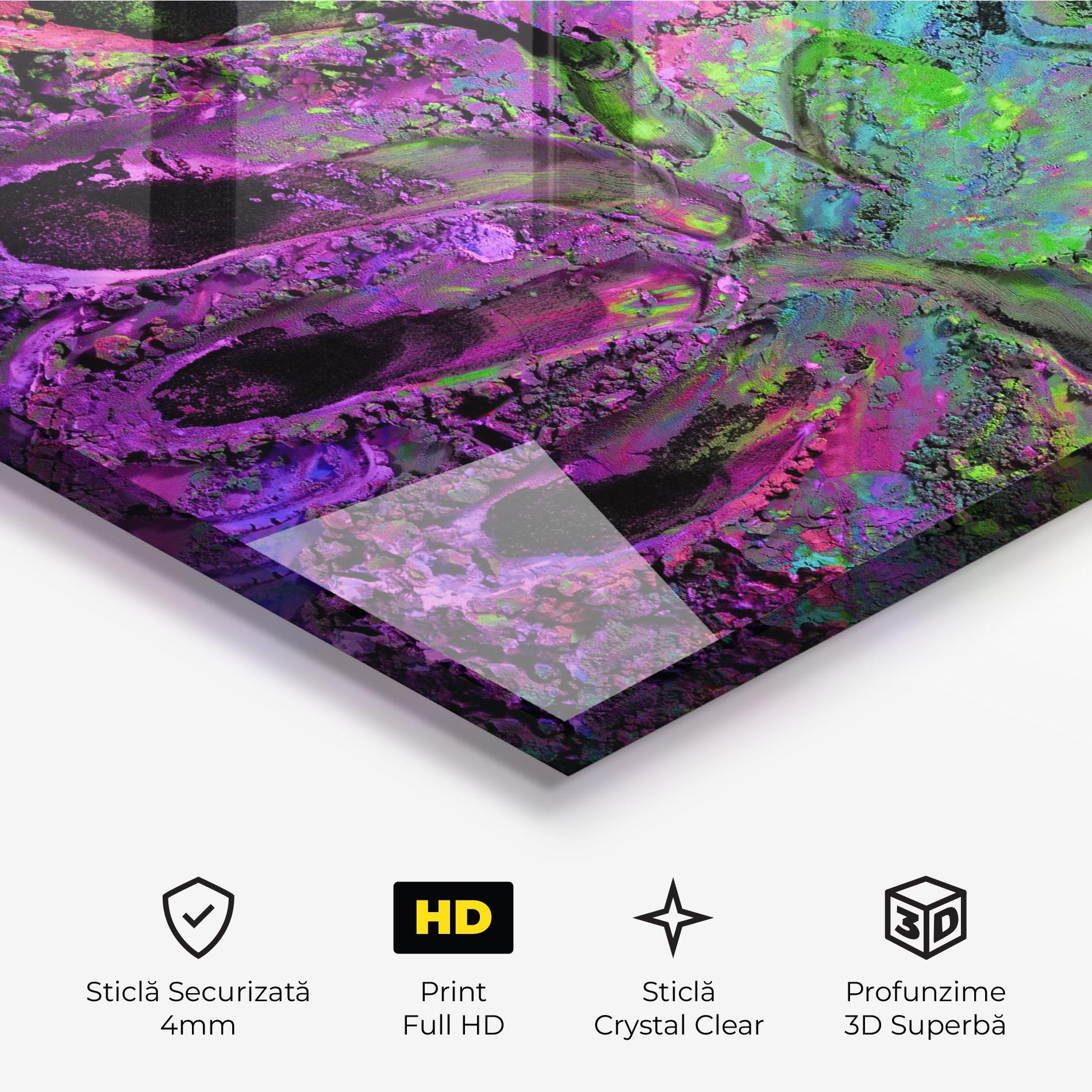 Tablou Sticla Purple Powder mockup 3
